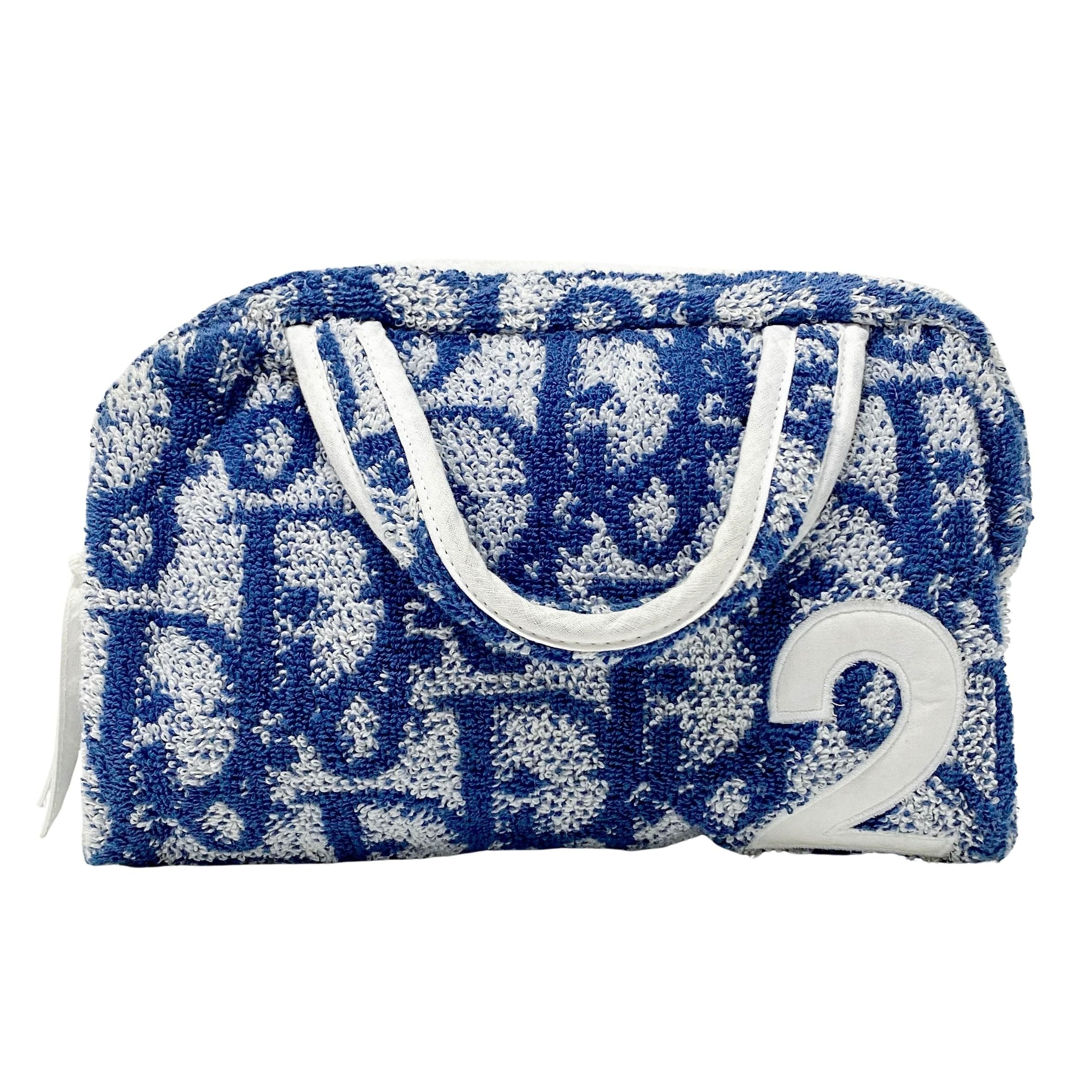 Trotter Mini Blue Monogram Terrycloth Handbag
