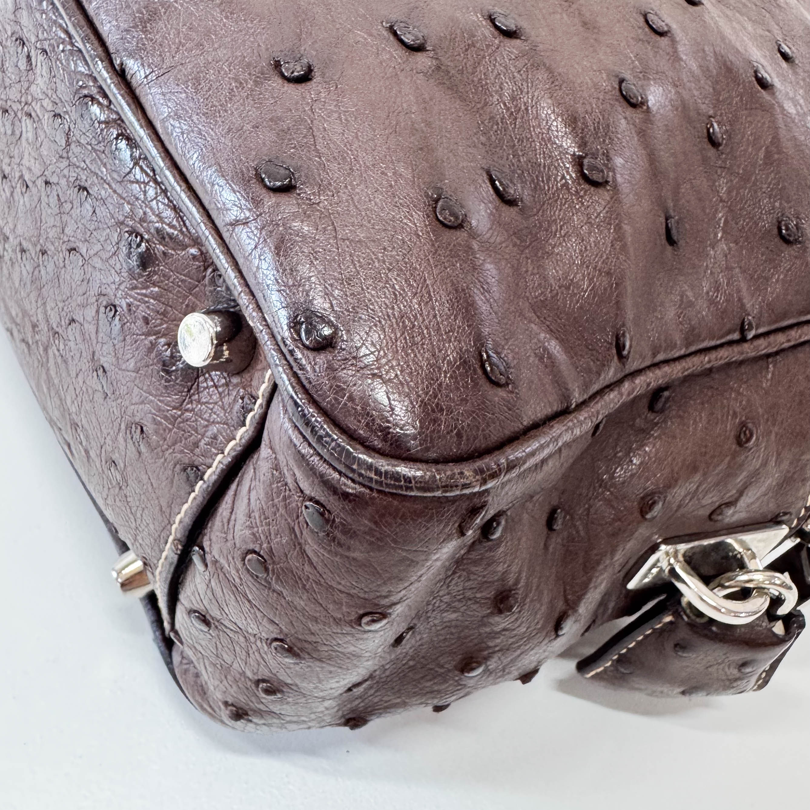 Brown Leather Top Handle Bag