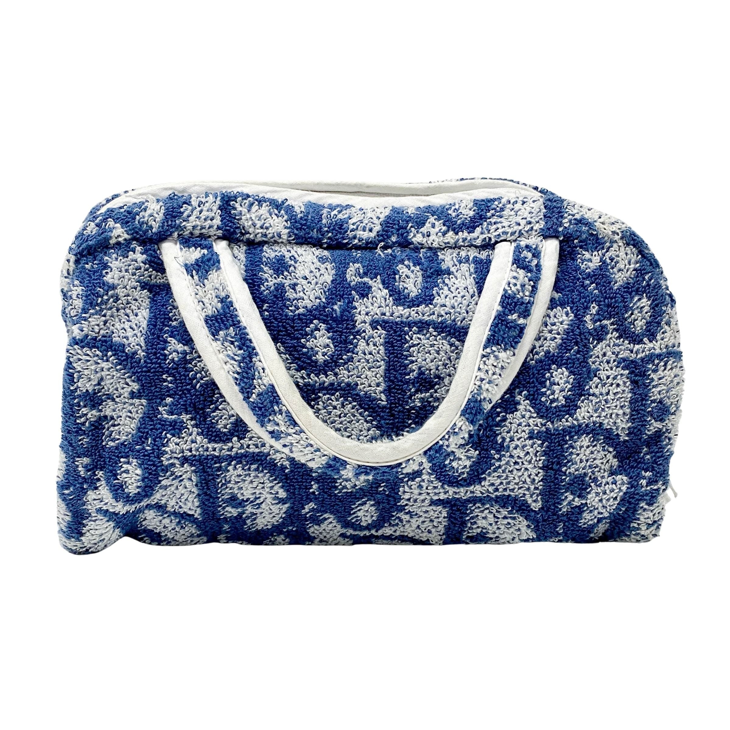 Trotter Mini Blue Monogram Terrycloth Handbag