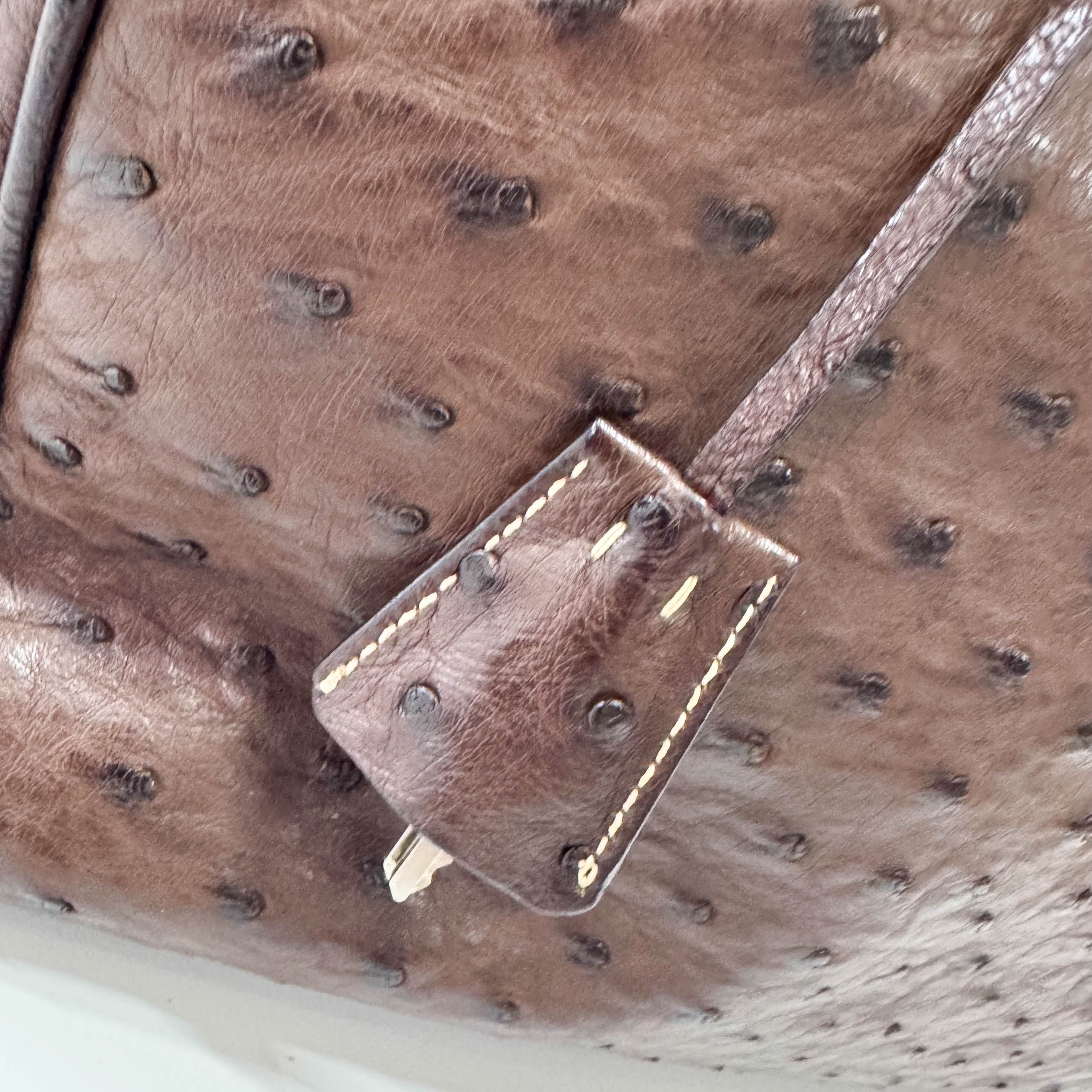 Brown Leather Top Handle Bag