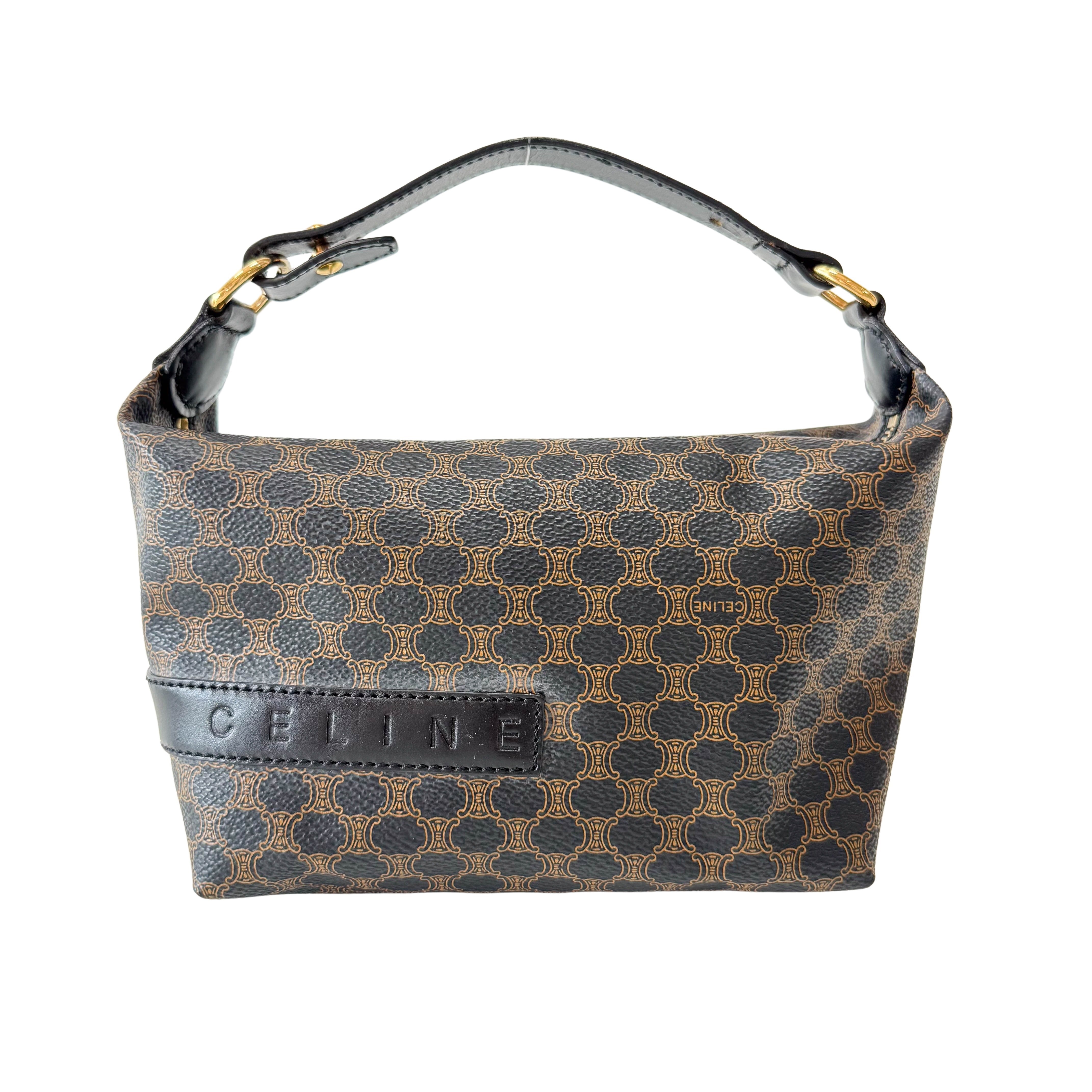 Macadam Triomphe Black Leather Handbag