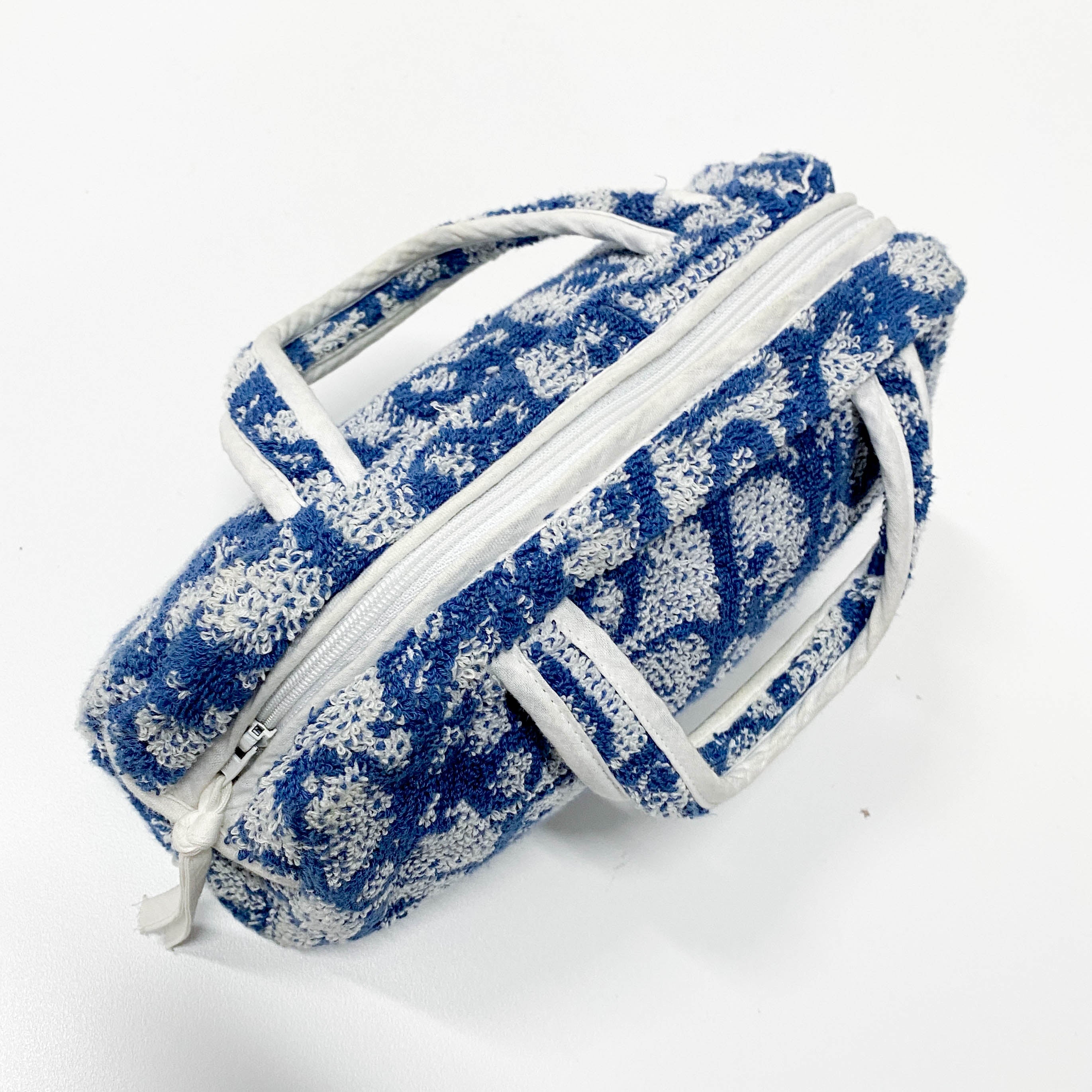 Trotter Mini Blue Monogram Terrycloth Handbag