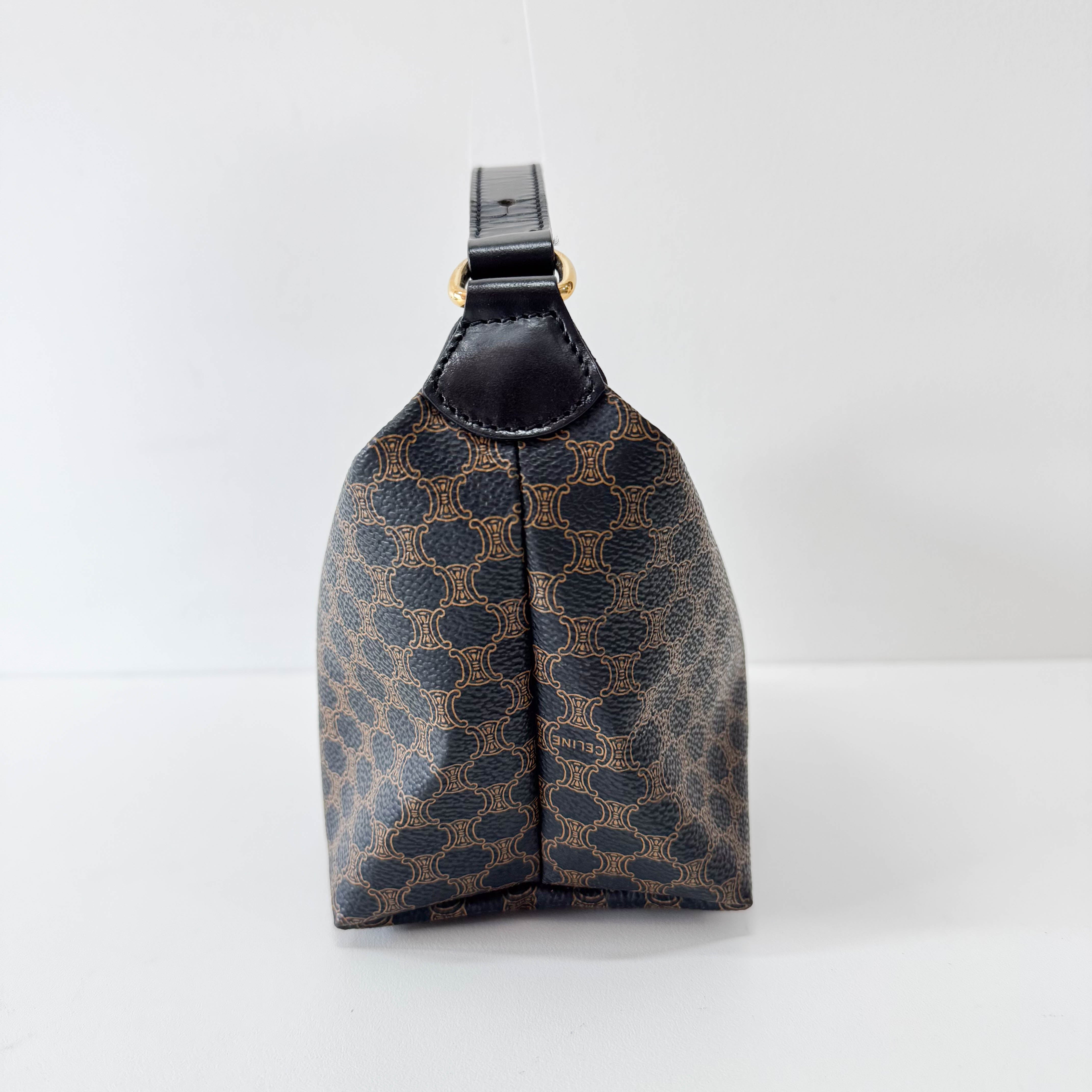 Macadam Triomphe Black Leather Handbag