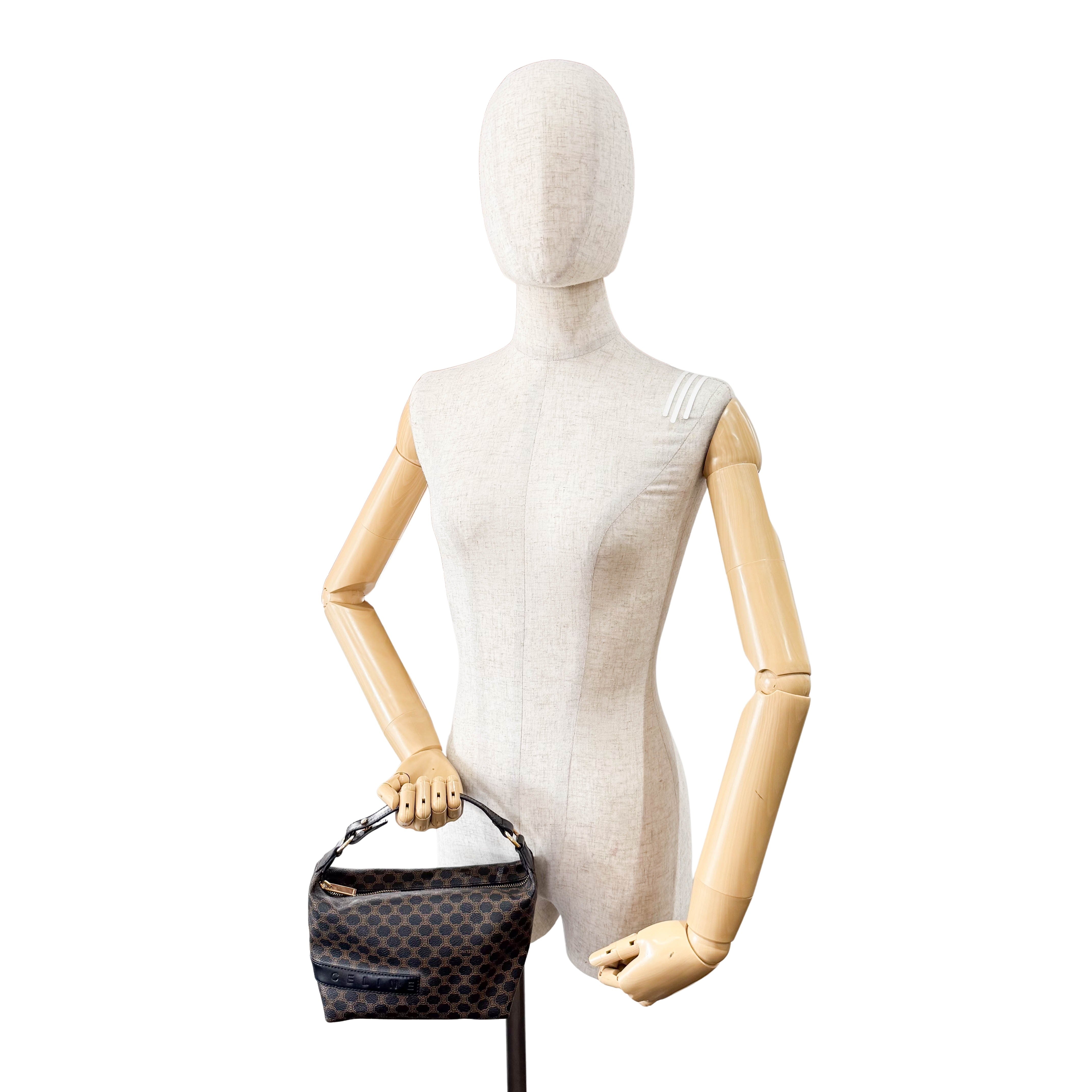 Macadam Triomphe Black Leather Handbag