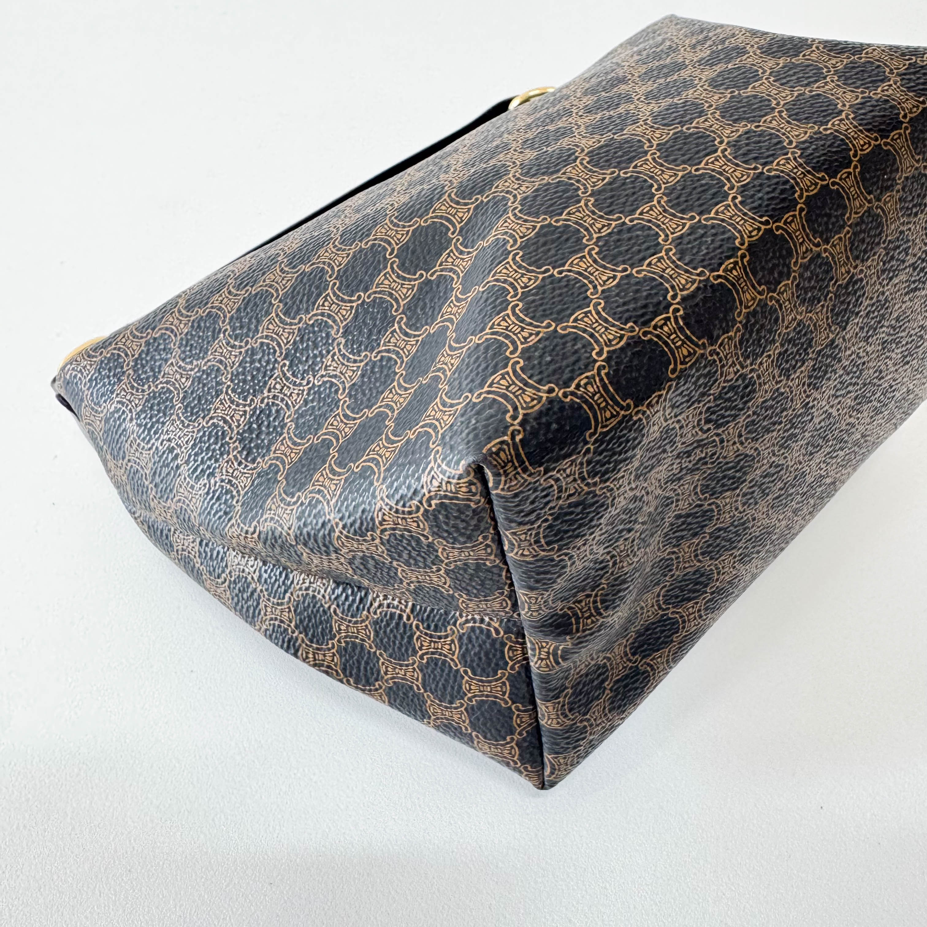 Macadam Triomphe Black Leather Handbag