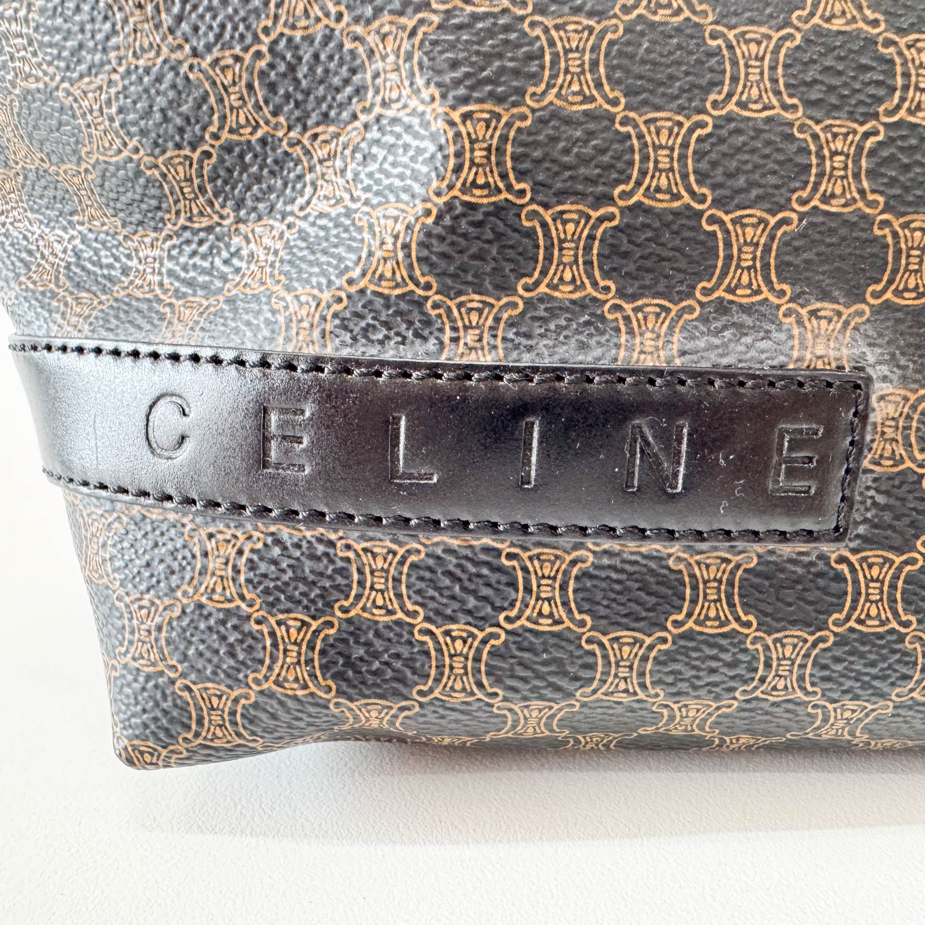 Macadam Triomphe Black Leather Handbag