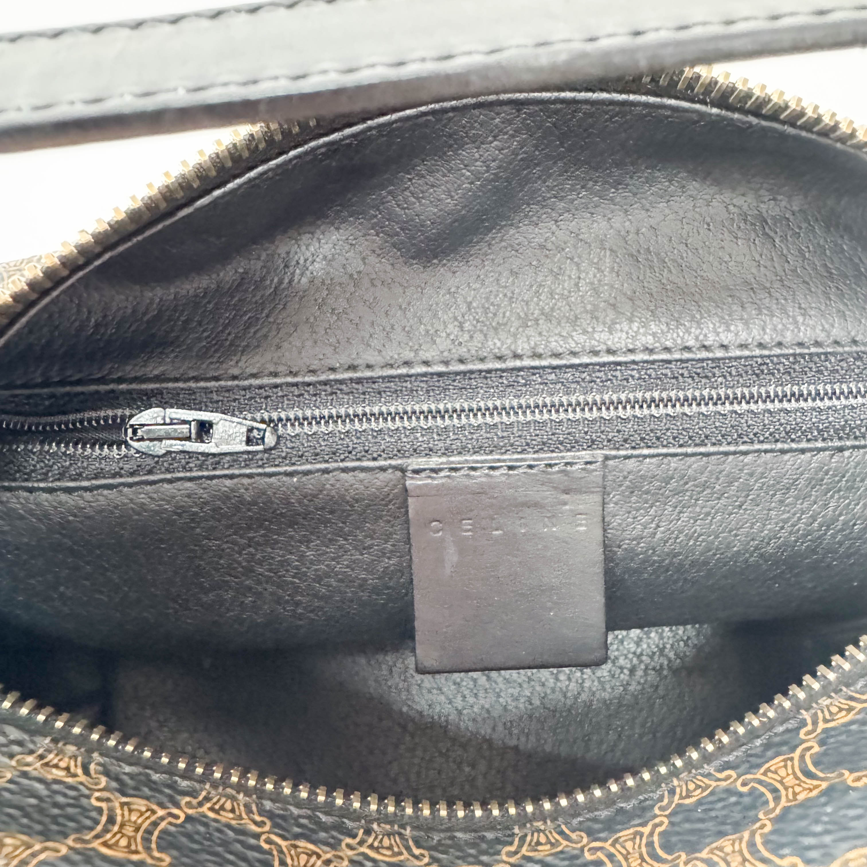 Macadam Triomphe Black Leather Handbag