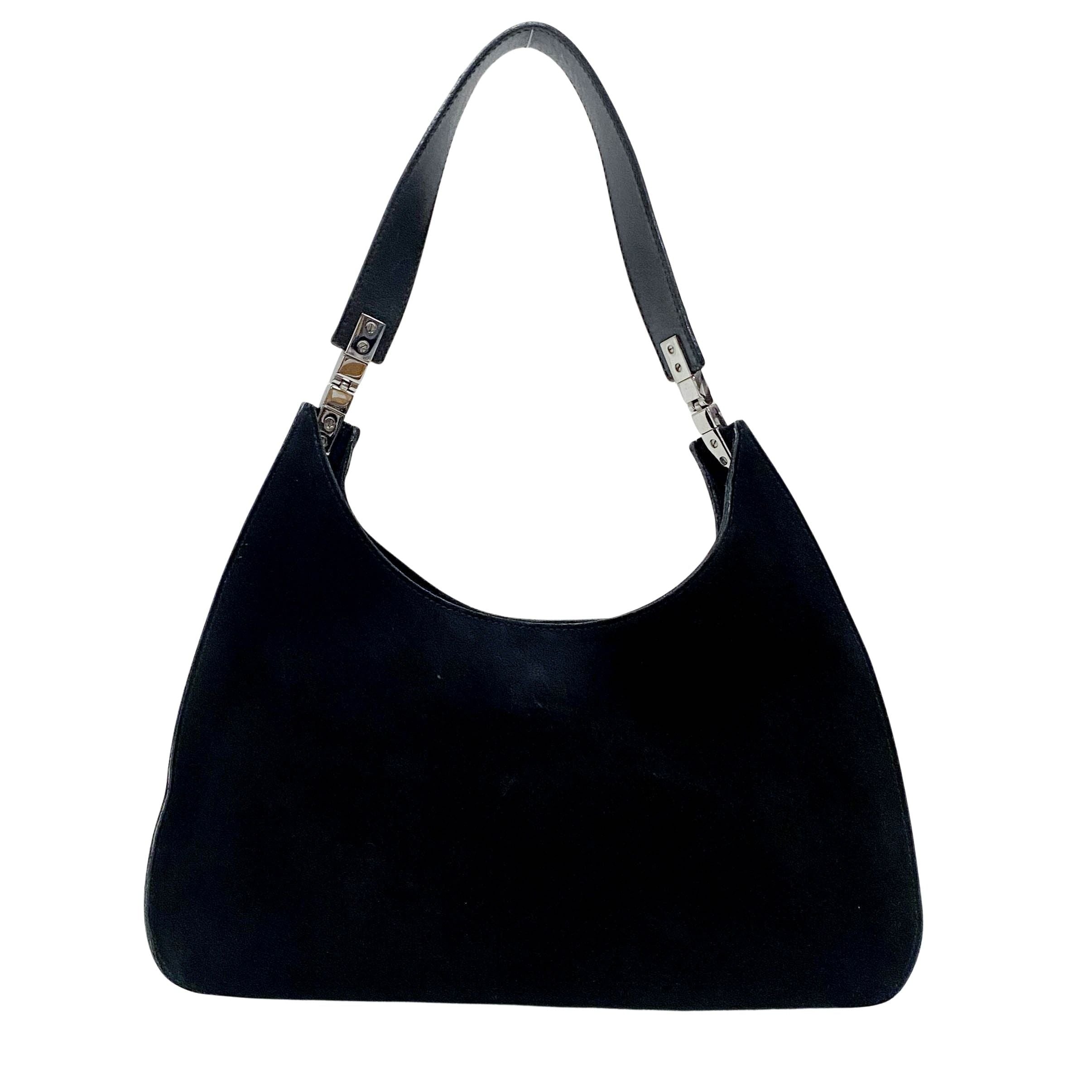Black Suede Shoulder Bag