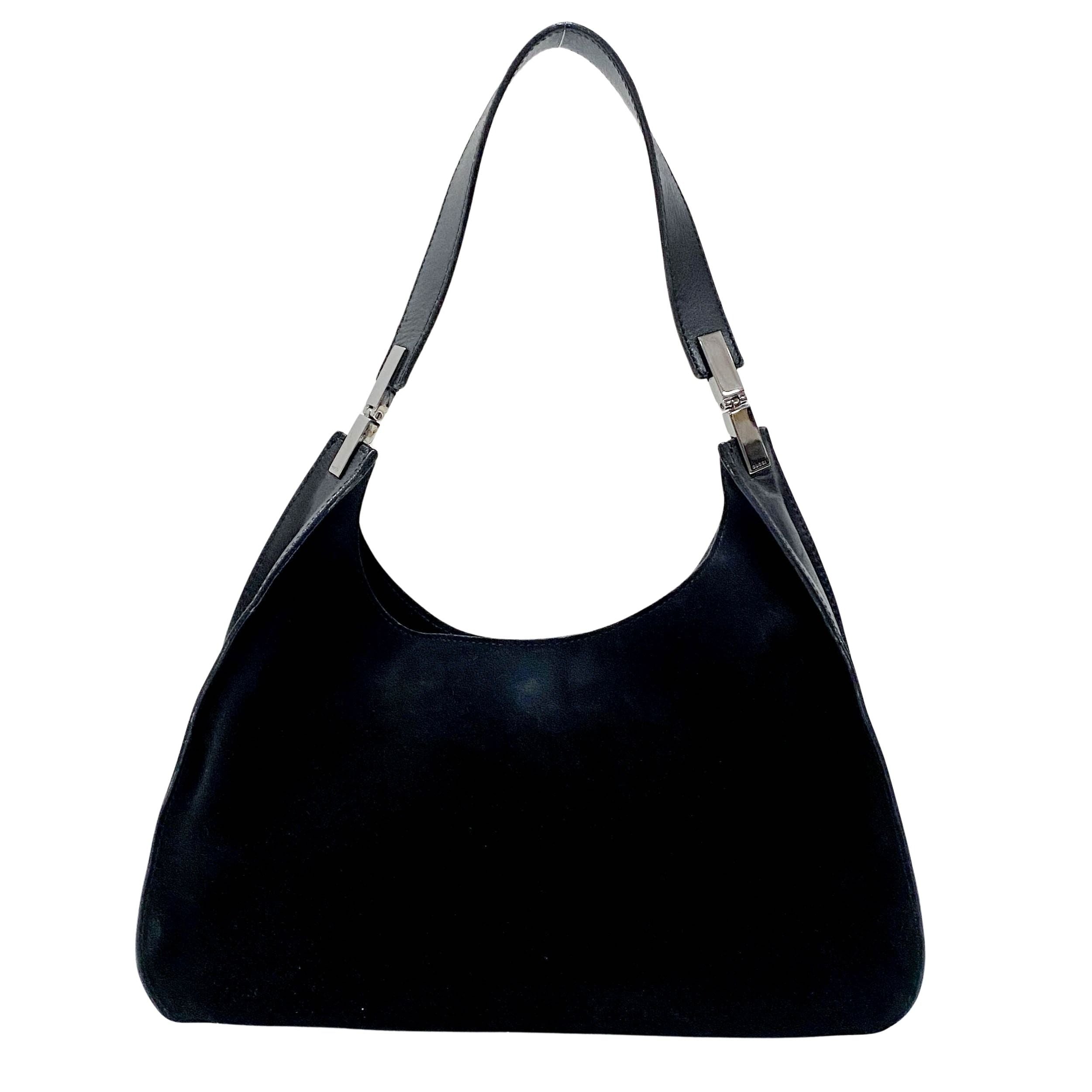 Black Suede Shoulder Bag
