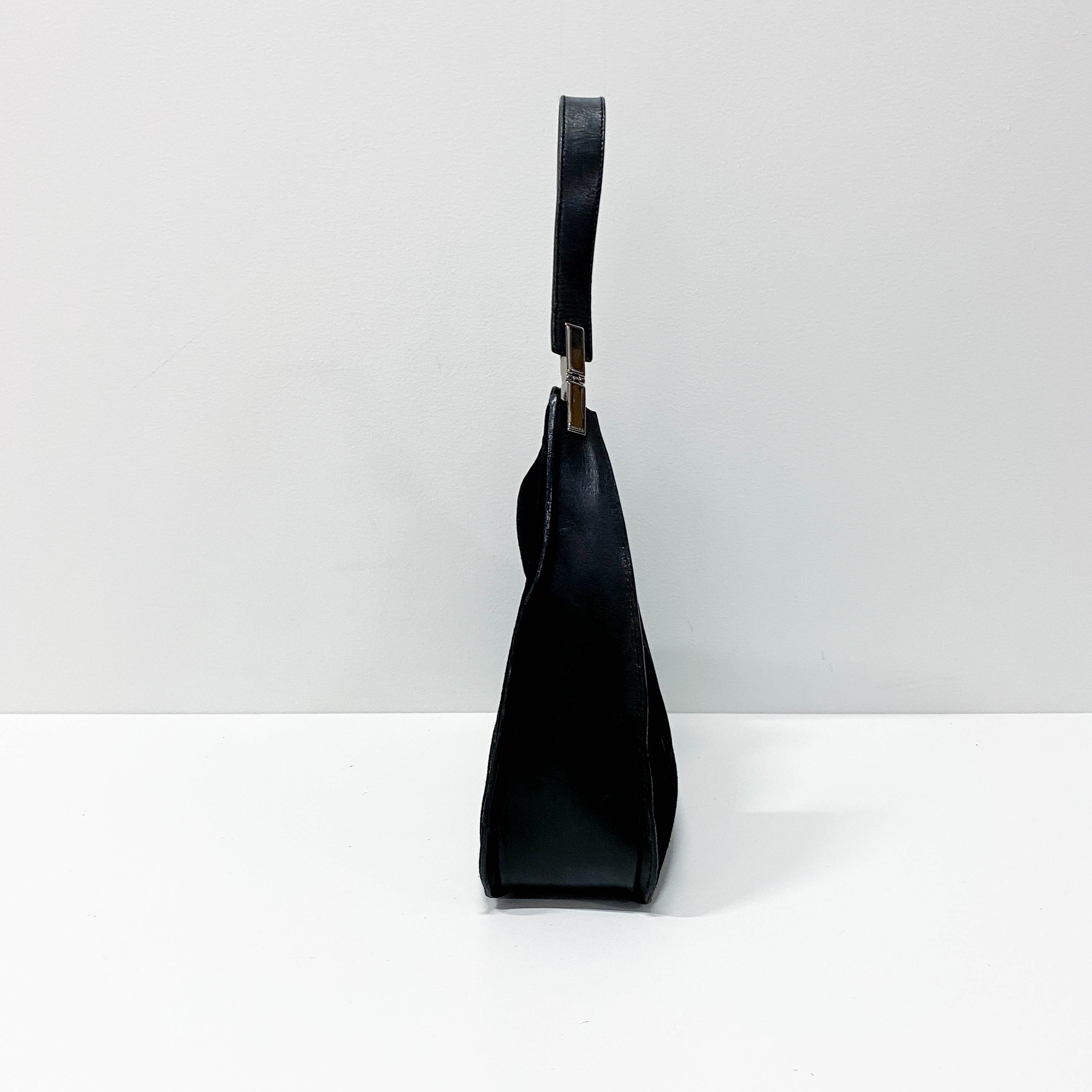 Black Suede Shoulder Bag