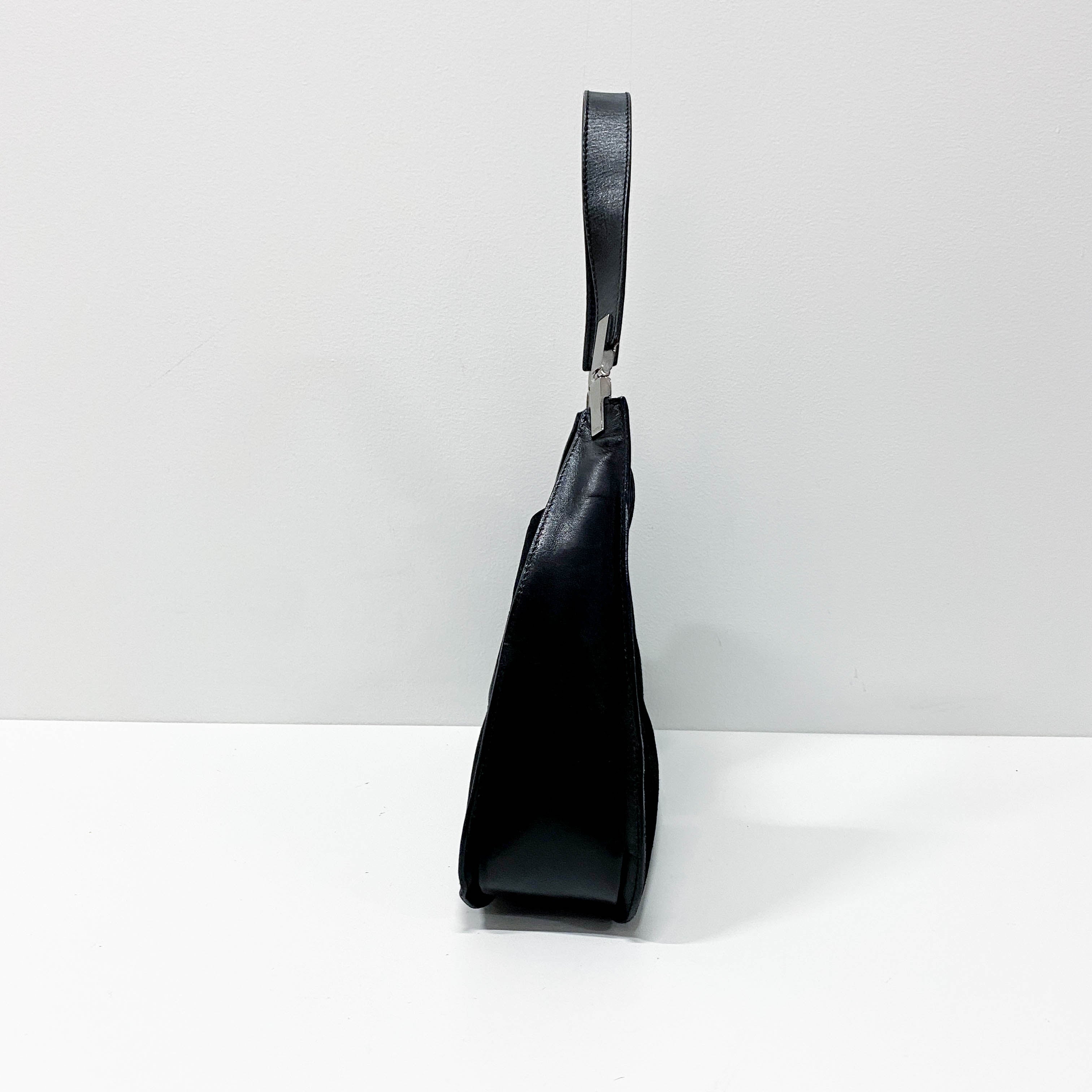 Black Suede Shoulder Bag