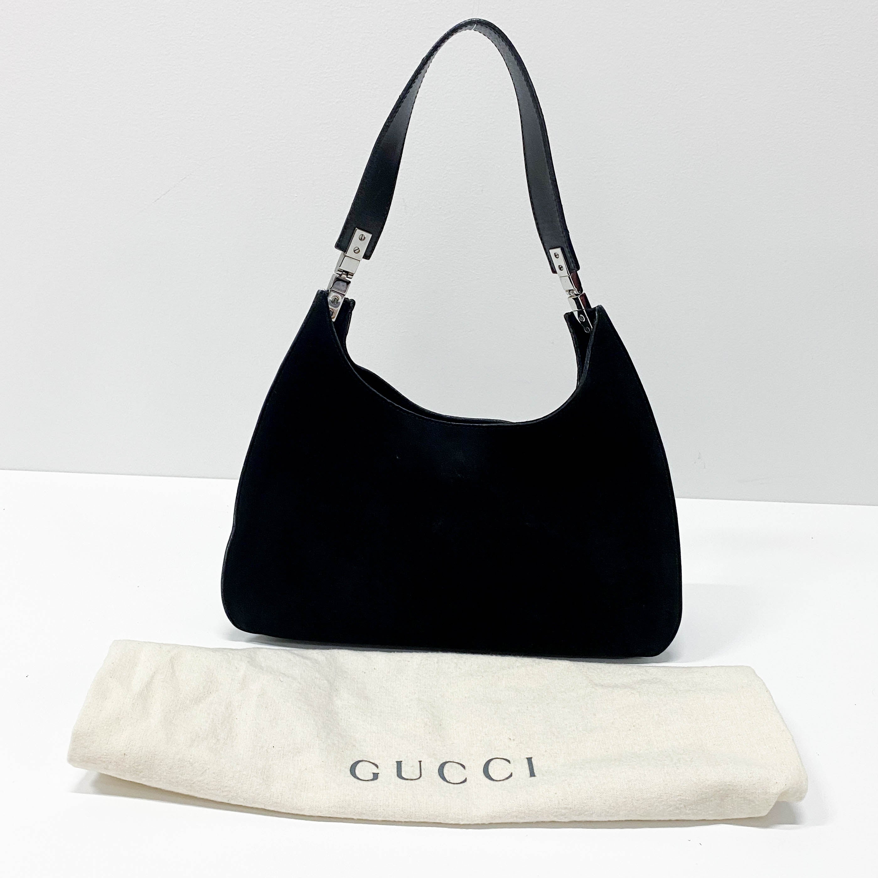 Black Suede Shoulder Bag
