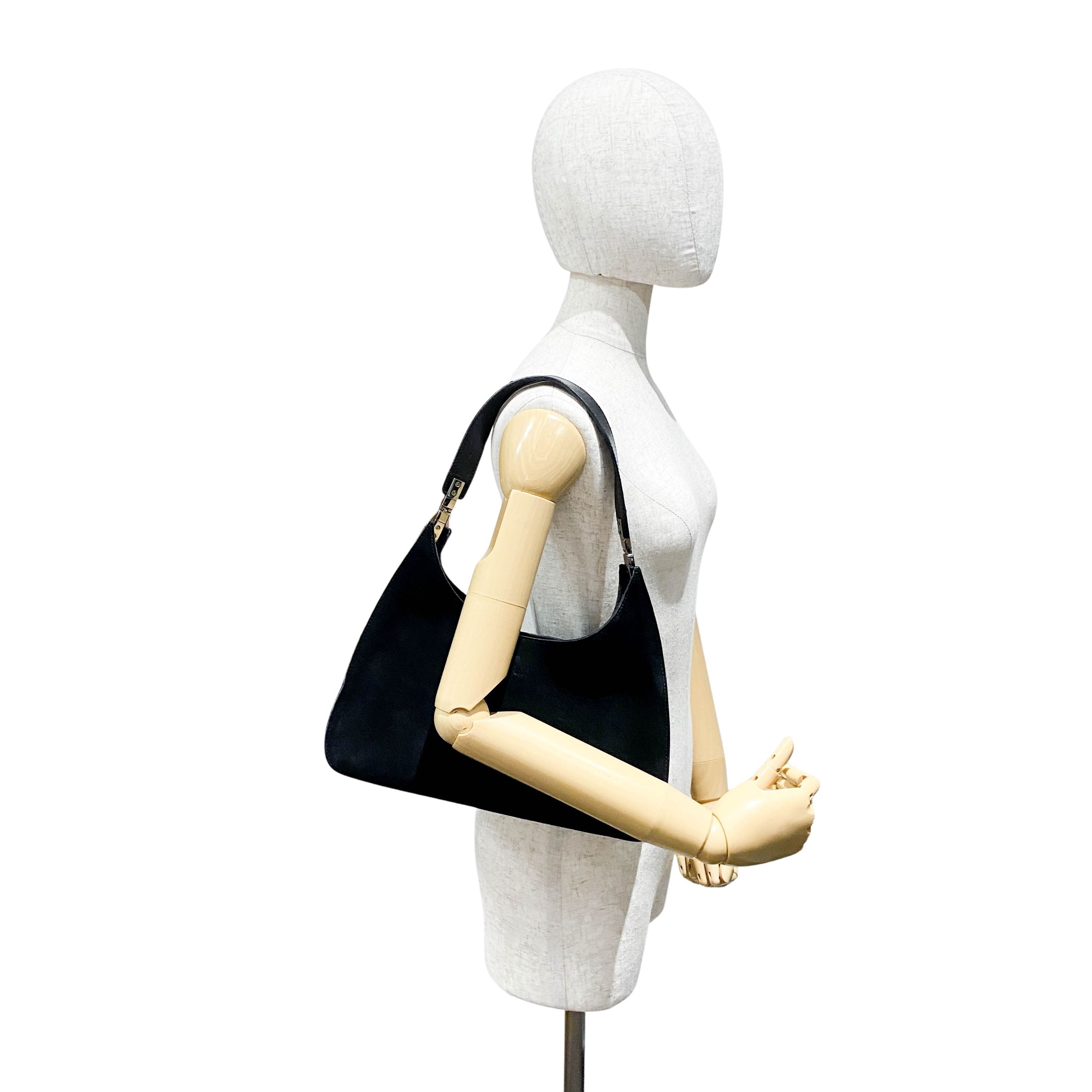 Black Suede Shoulder Bag