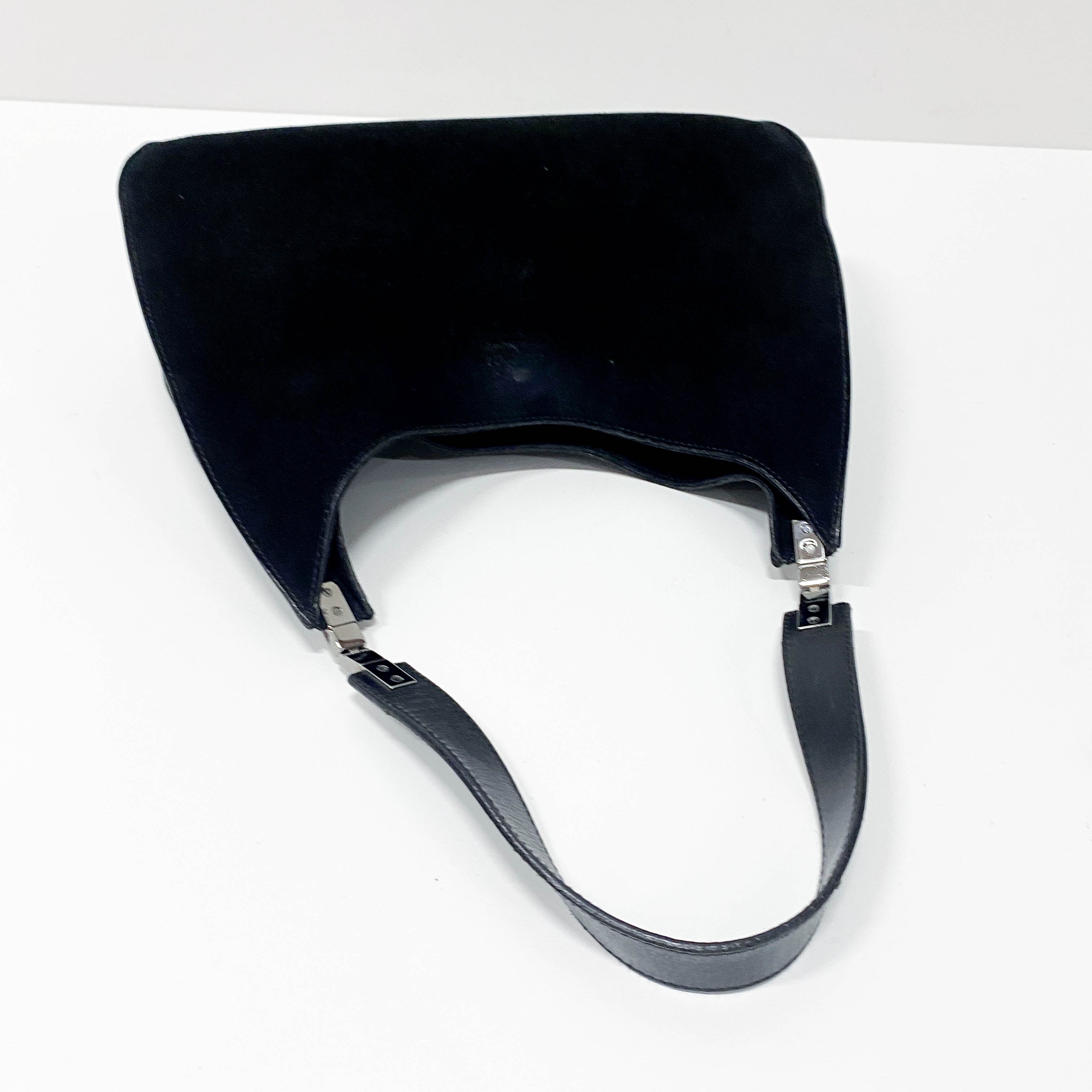 Black Suede Shoulder Bag