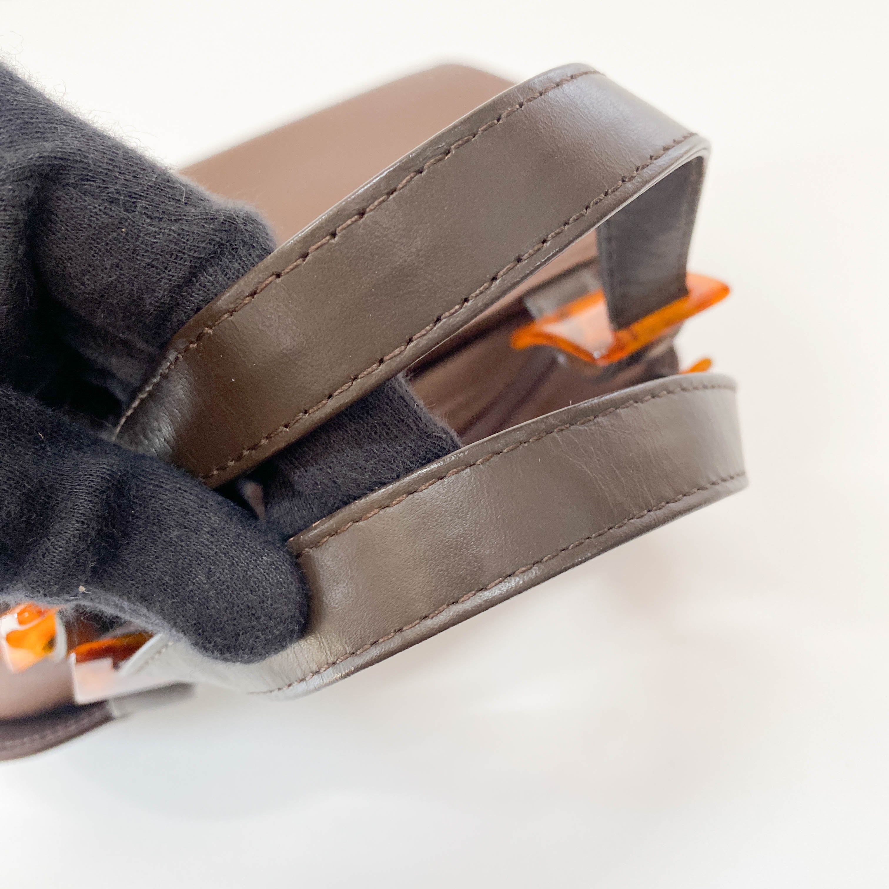 Brown Nylon Handle Bag