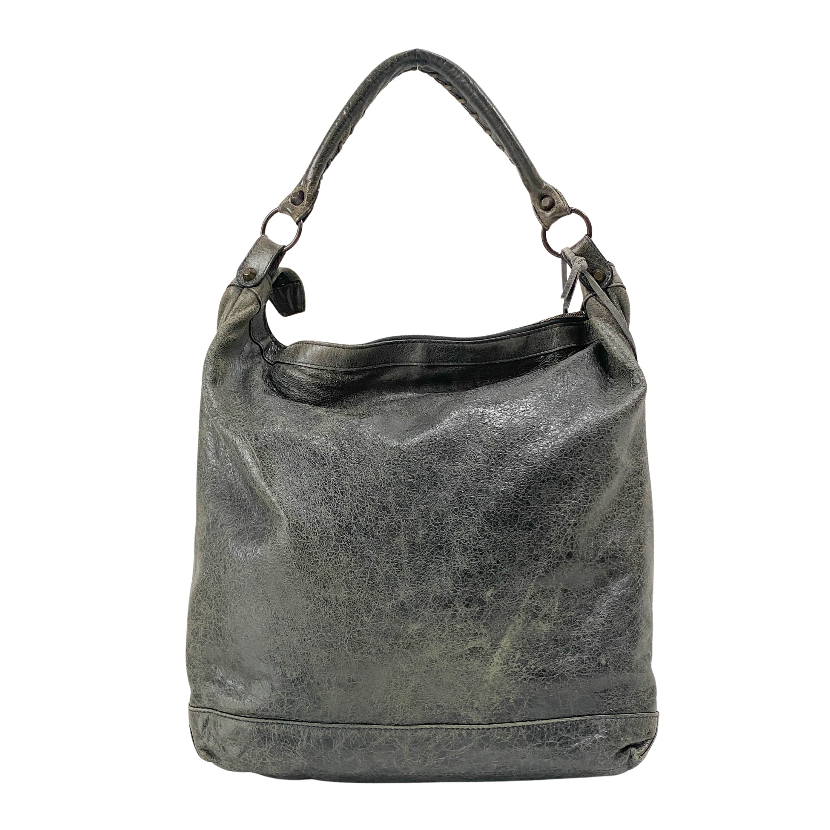 The Day Grey Leather Tote Shoulder Bag