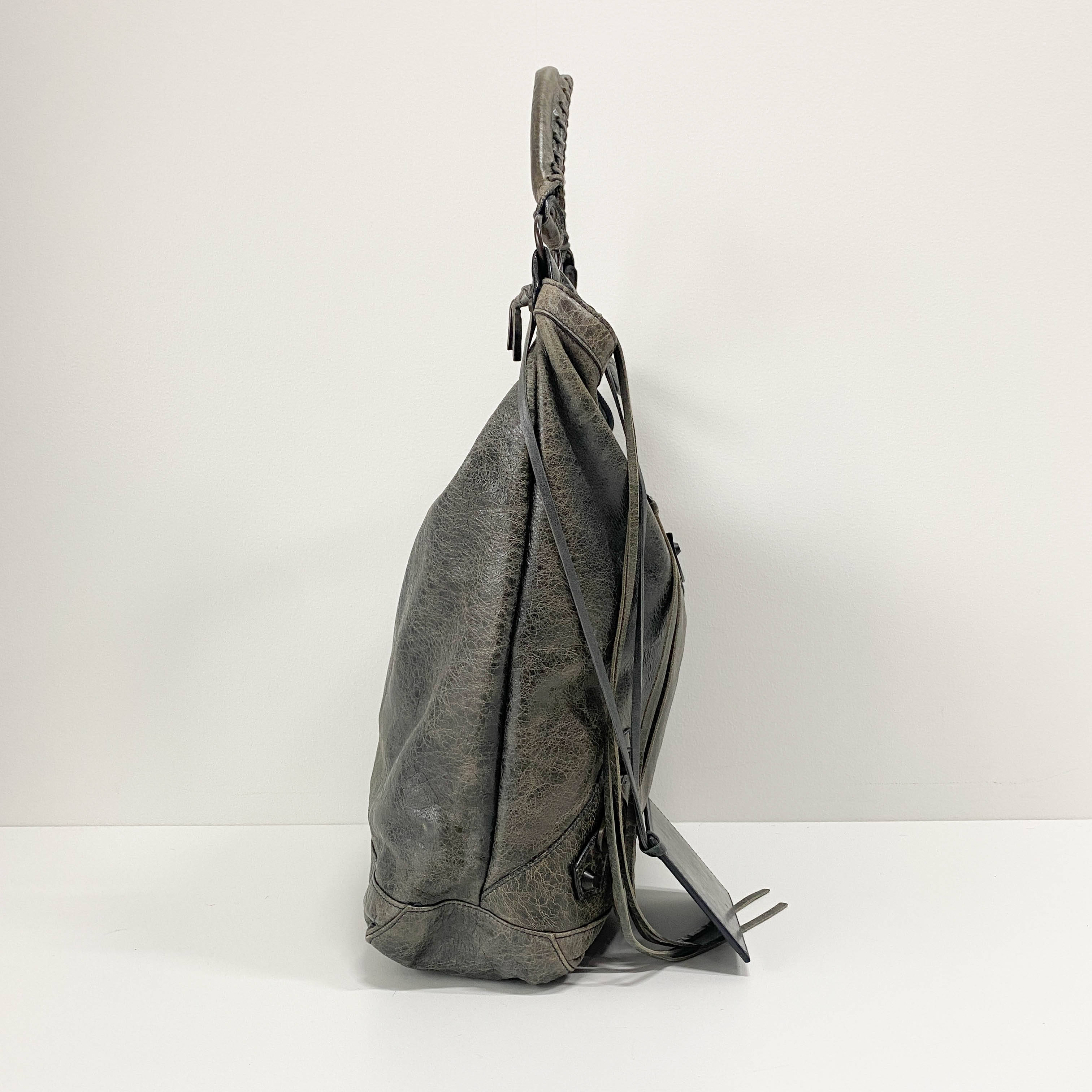 The Day Grey Leather Tote Shoulder Bag