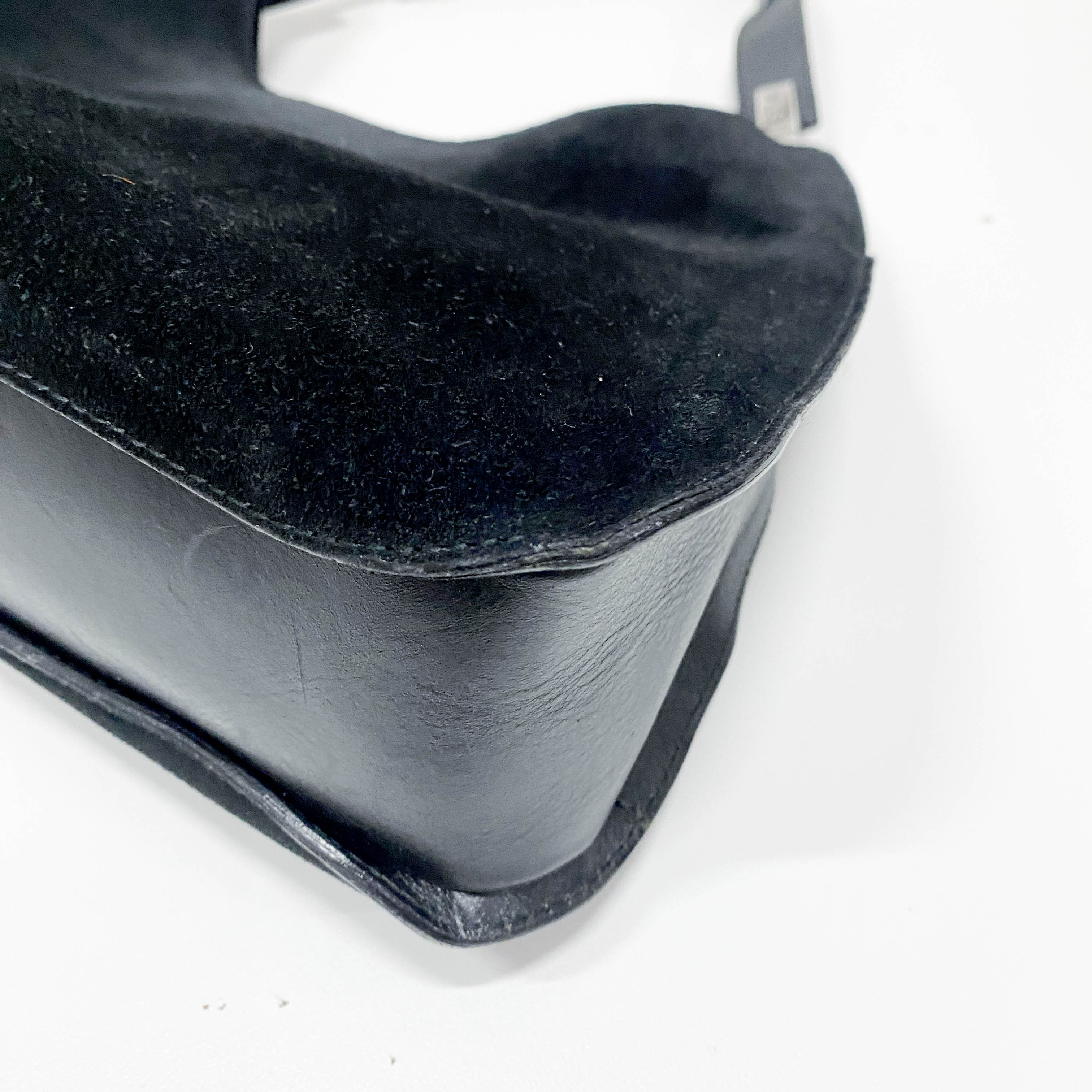 Black Suede Shoulder Bag