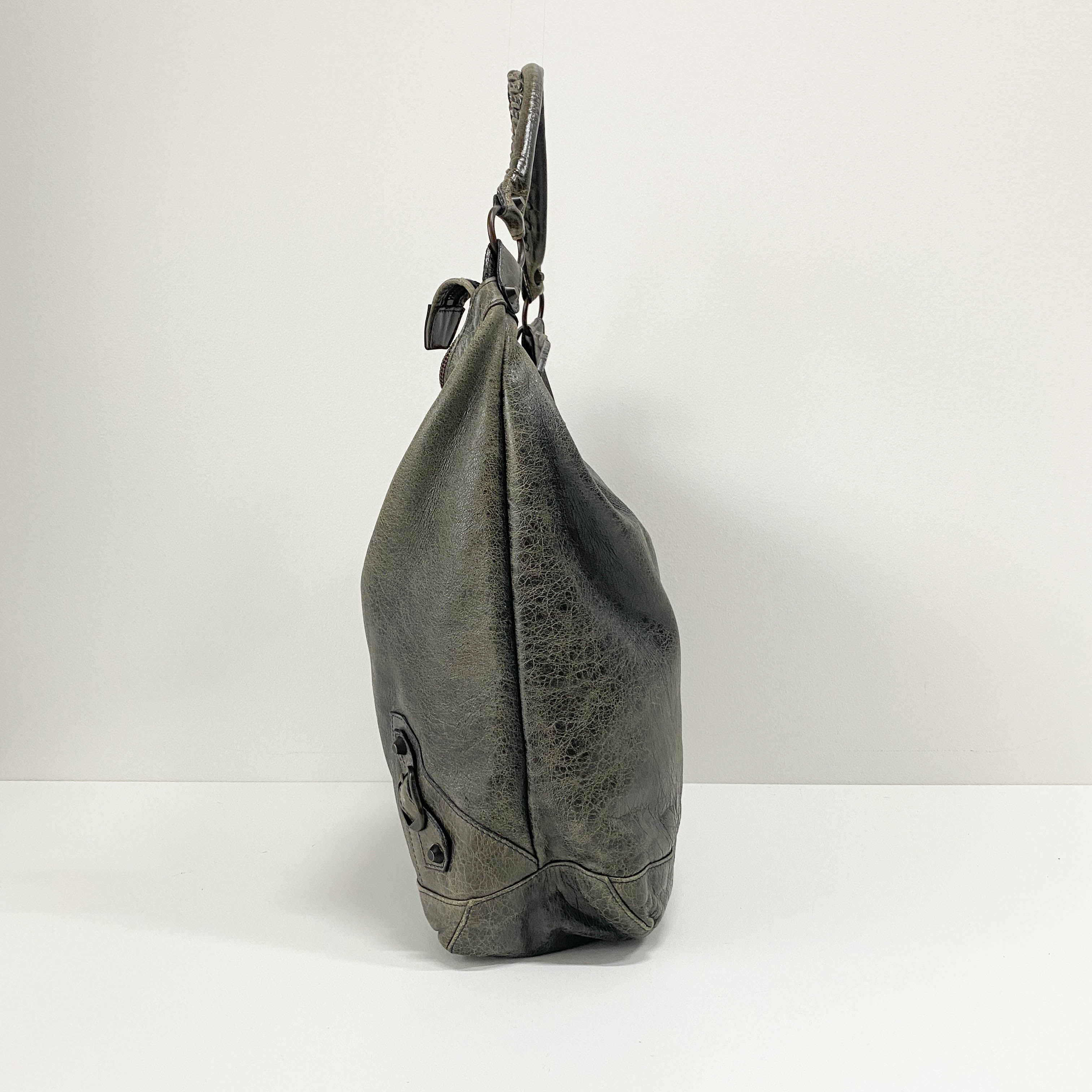 The Day Grey Leather Tote Shoulder Bag