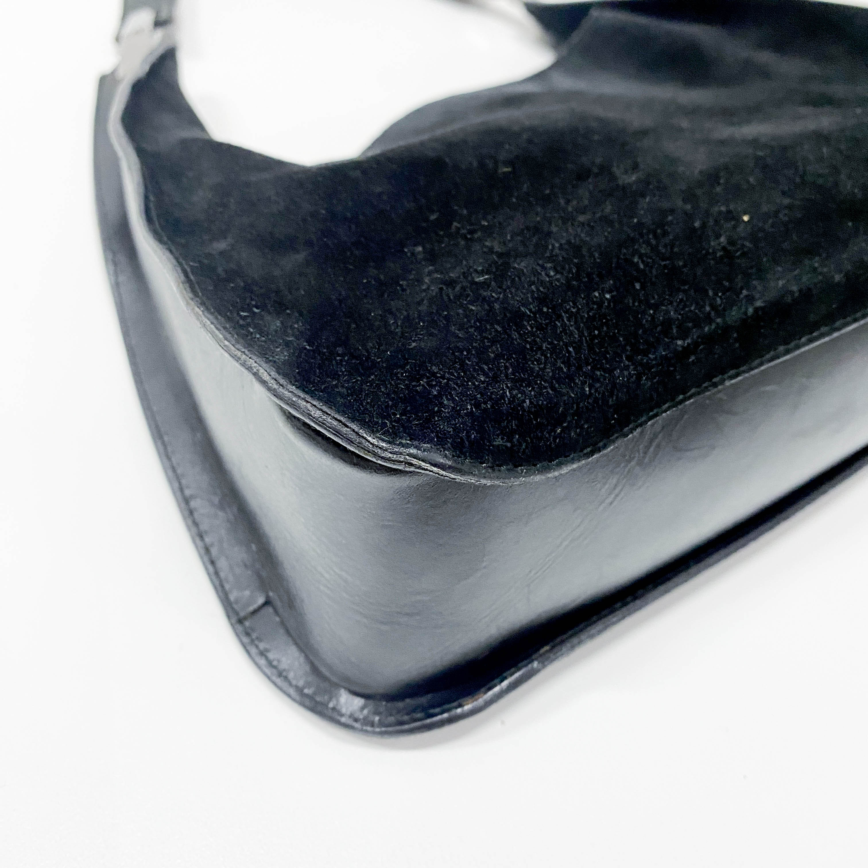 Black Suede Shoulder Bag