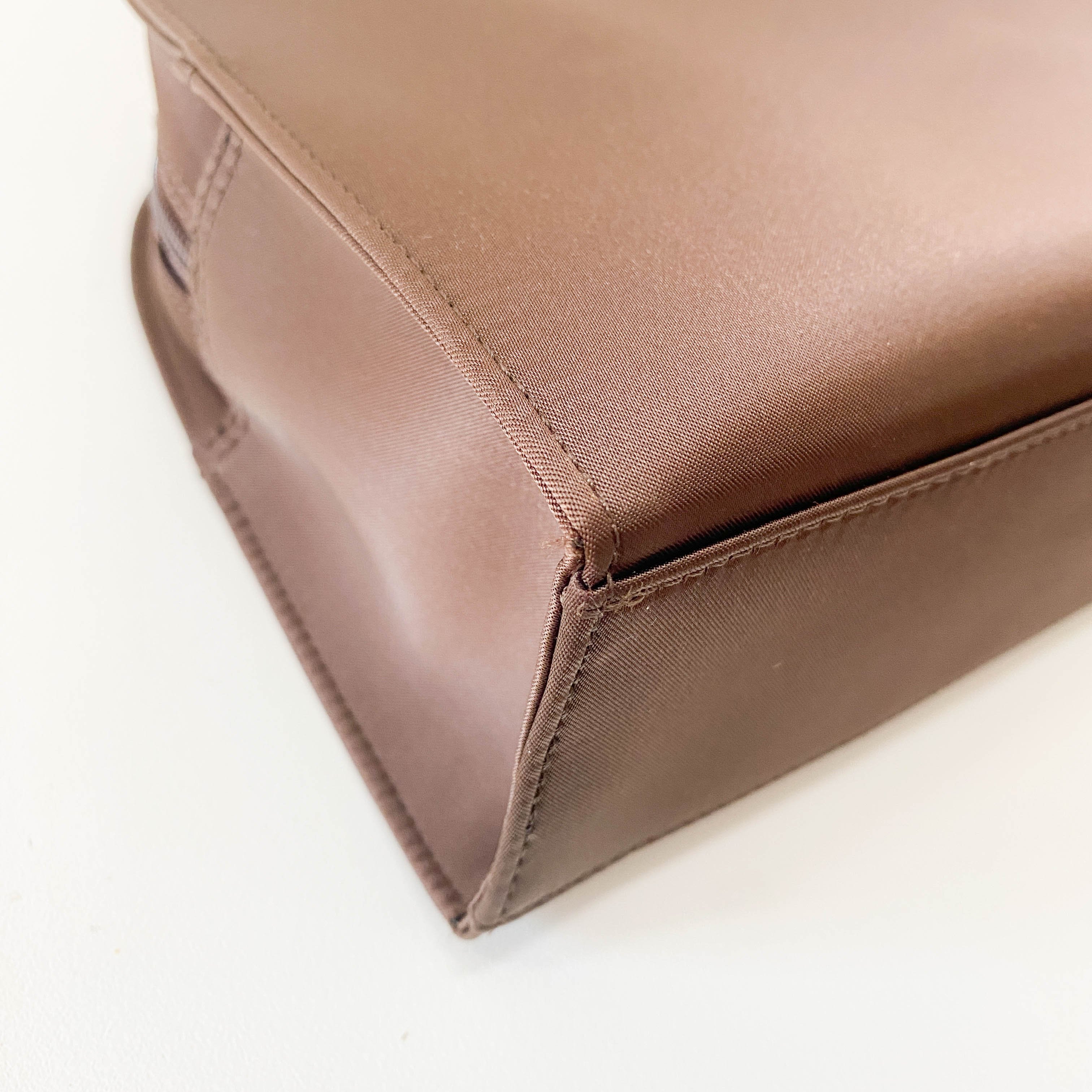 Brown Nylon Handle Bag