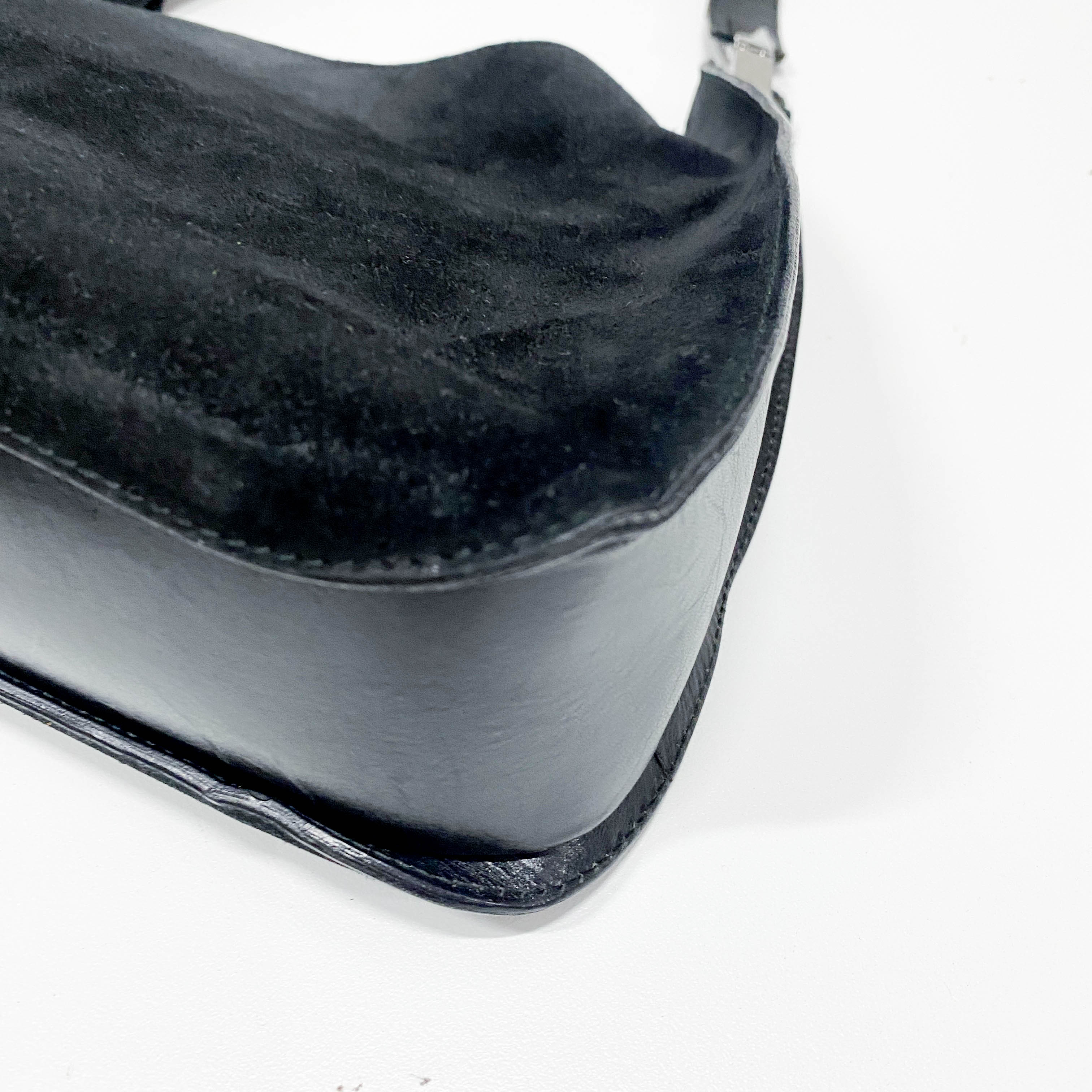 Black Suede Shoulder Bag