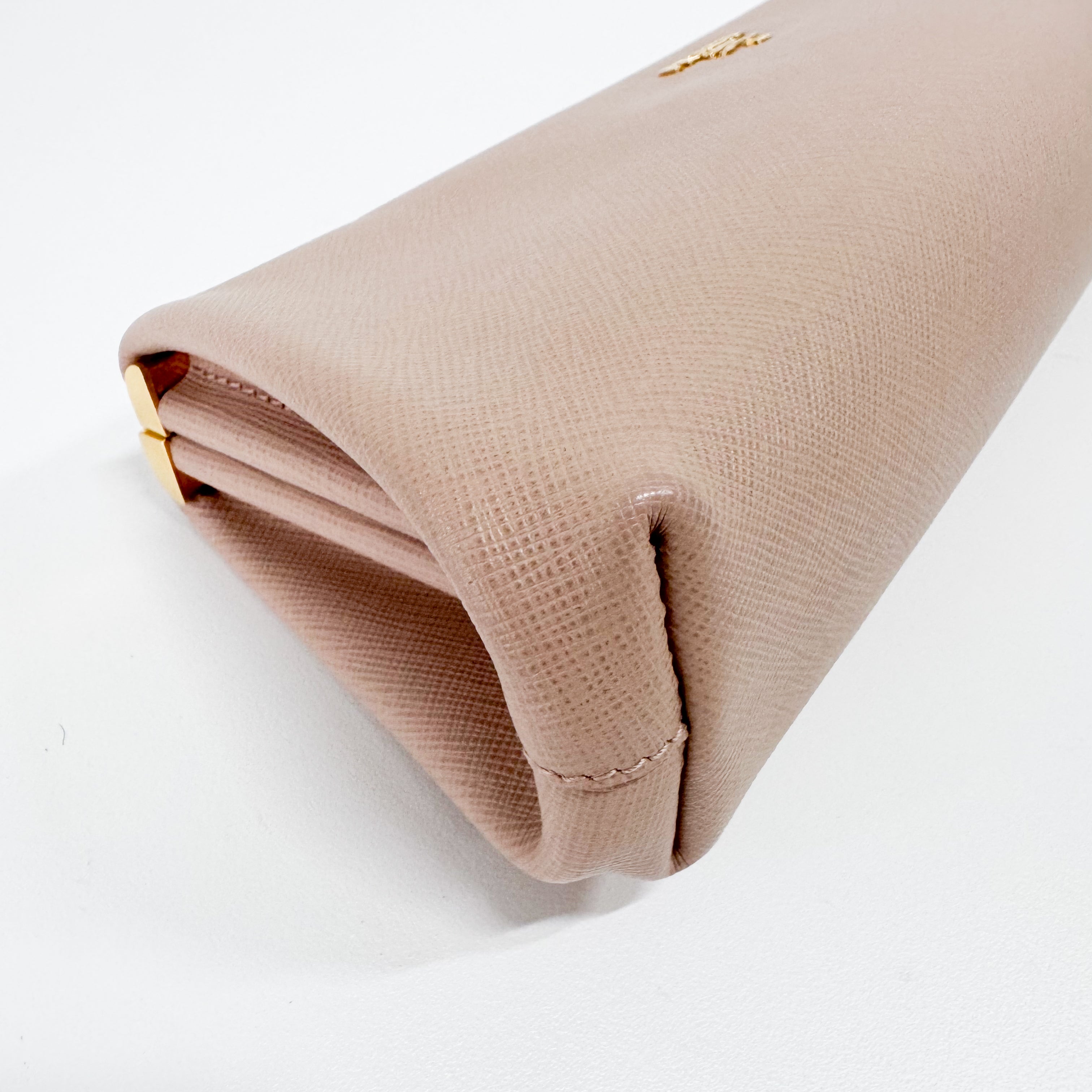 Saffiano Pink Canvas Clutch Bag