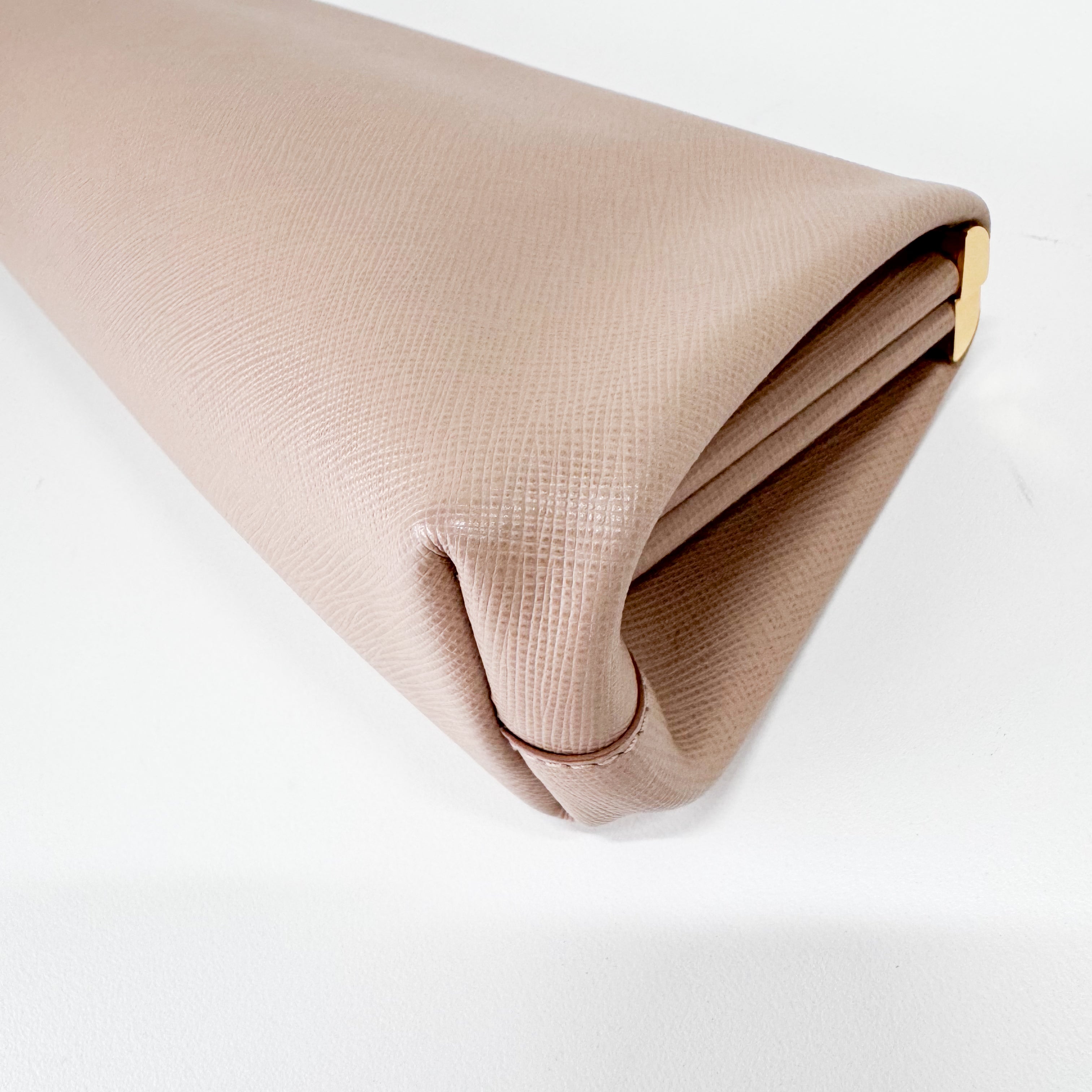 Saffiano Pink Canvas Clutch Bag