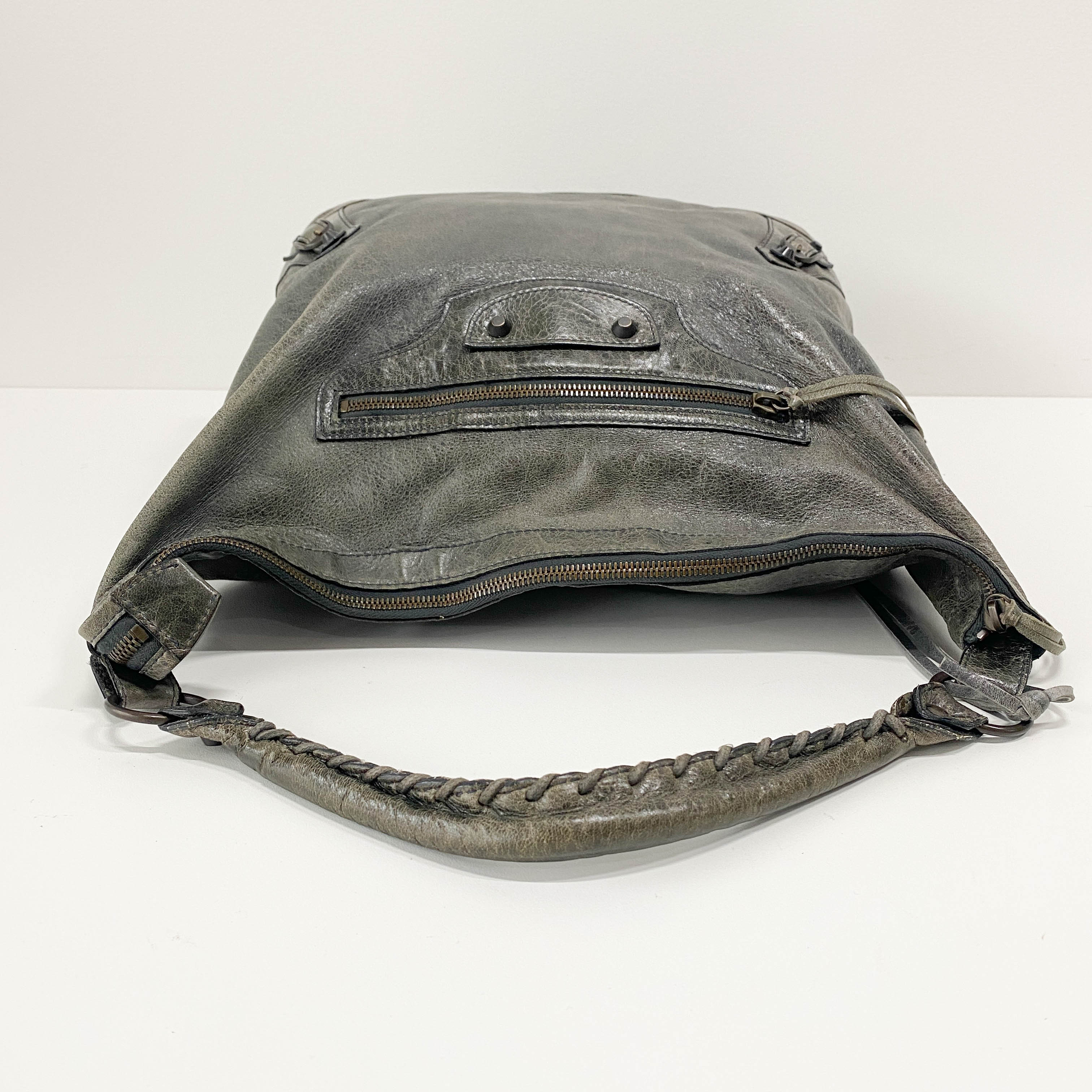 The Day Grey Leather Tote Shoulder Bag