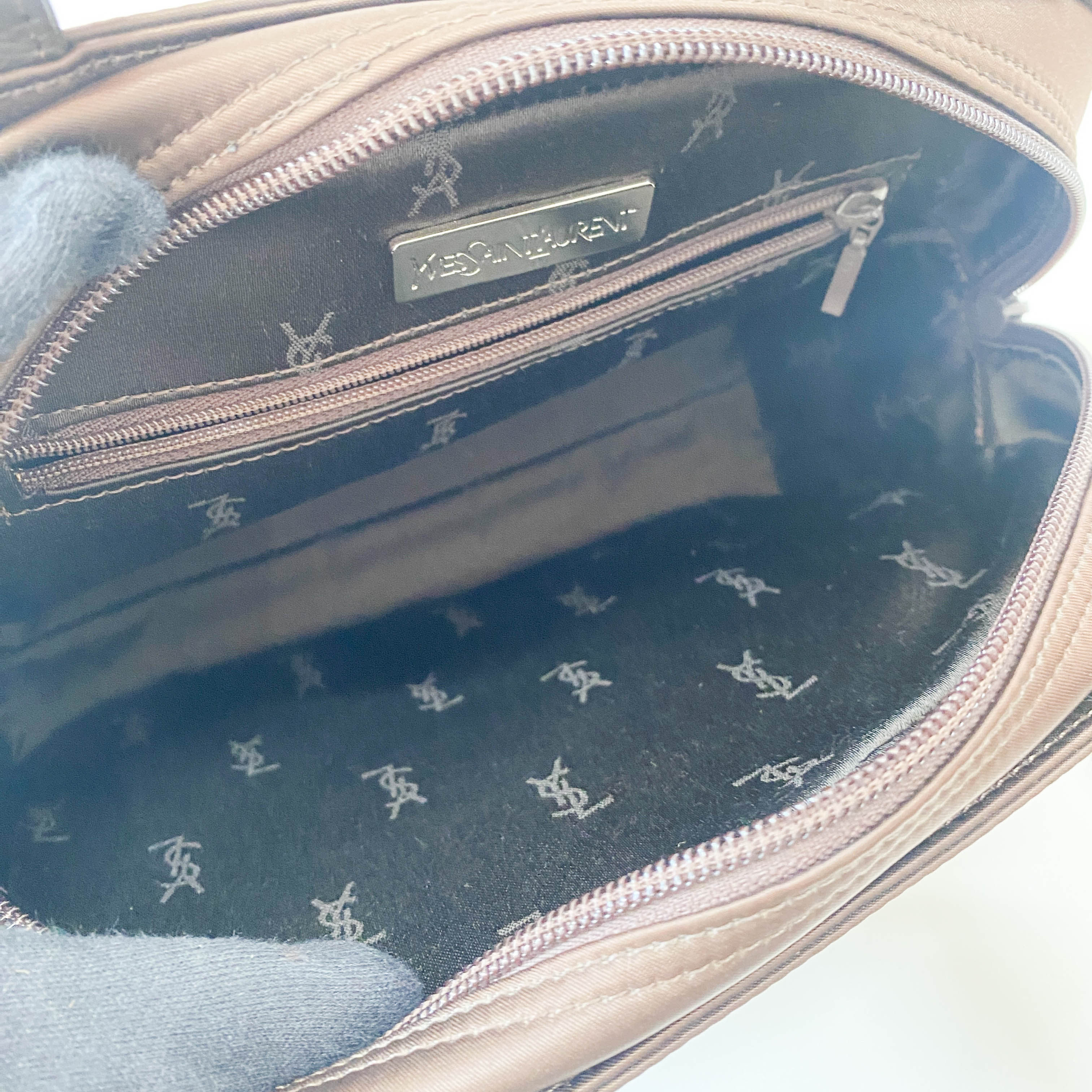 Brown Nylon Handle Bag