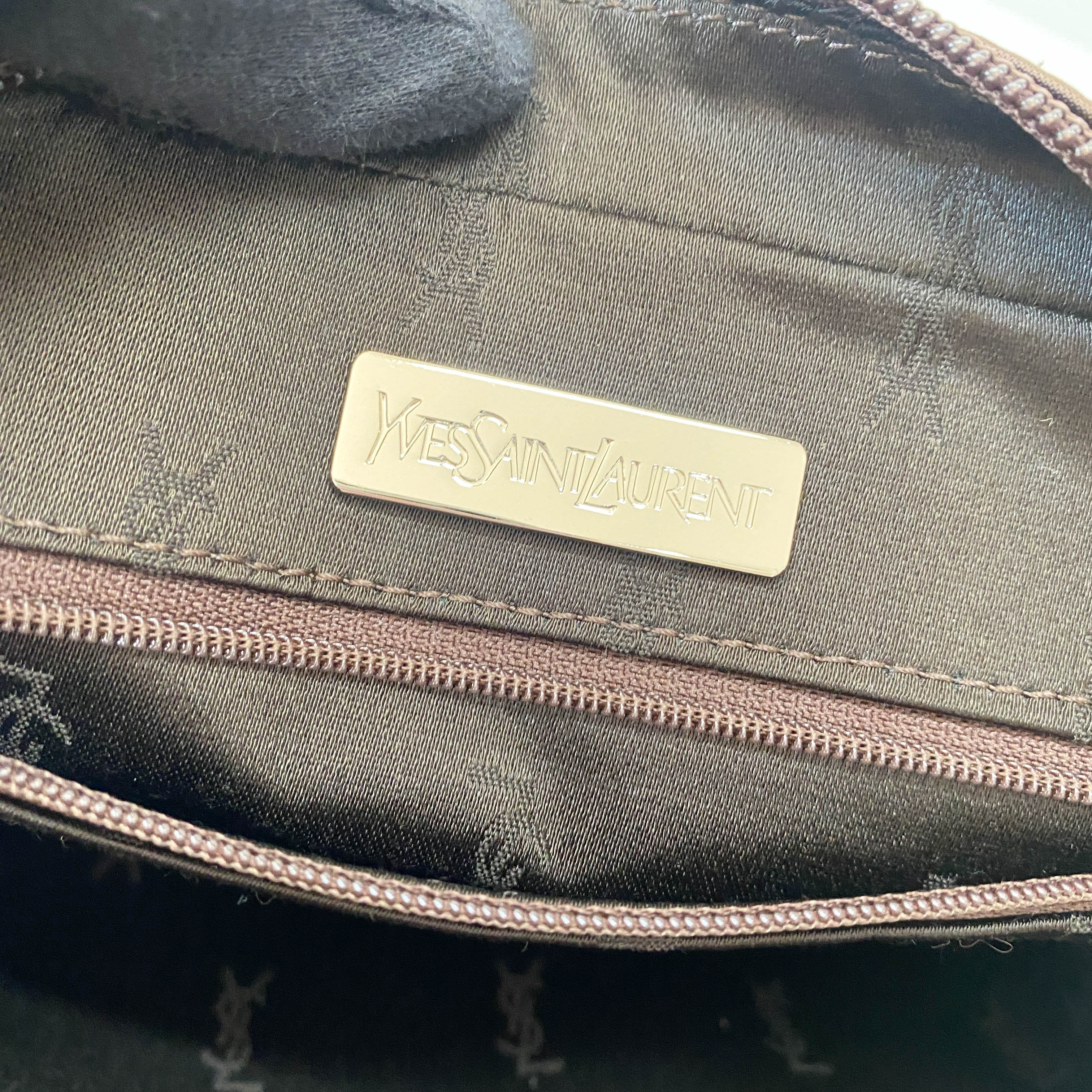 Brown Nylon Handle Bag