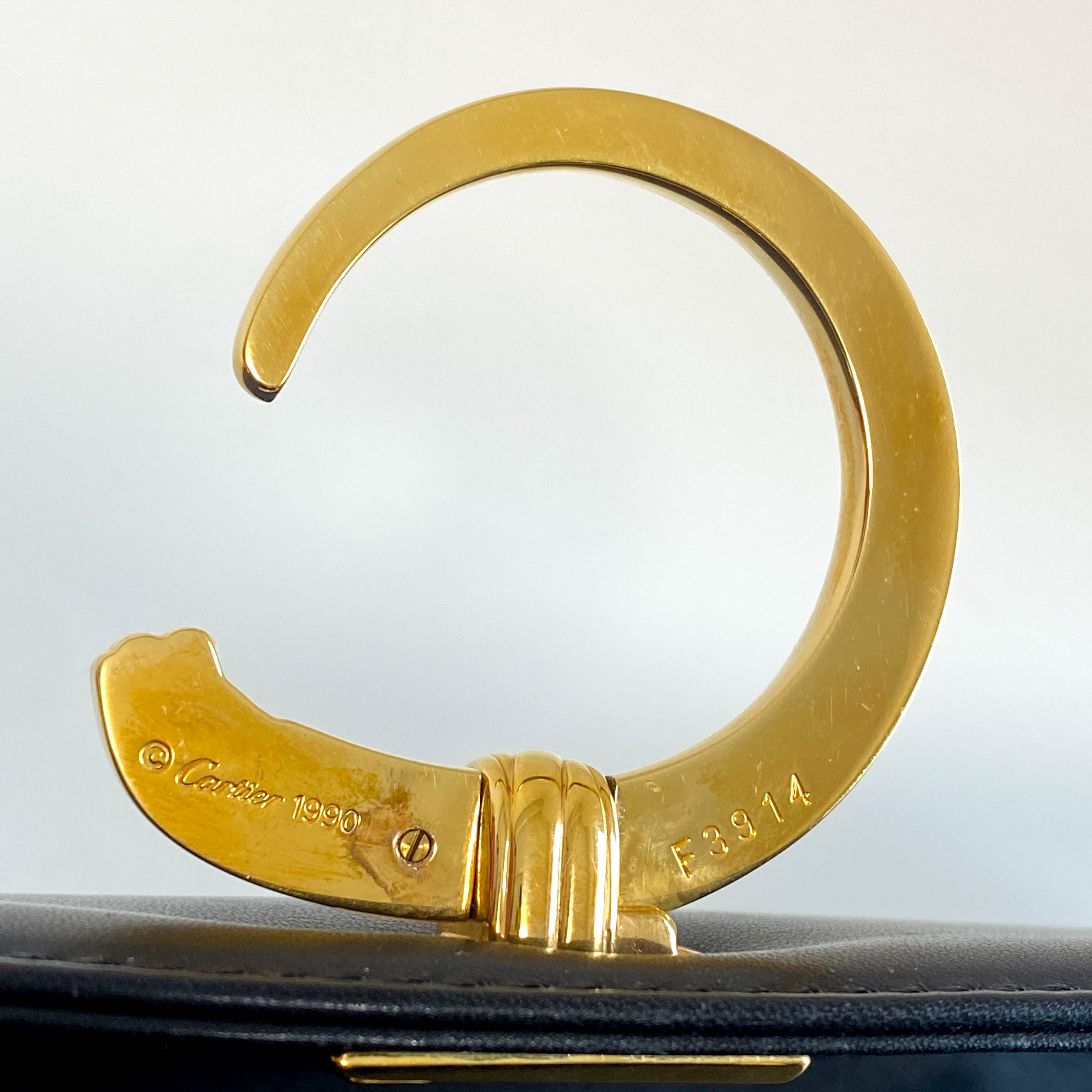 Panthère Black Leather Briefcase