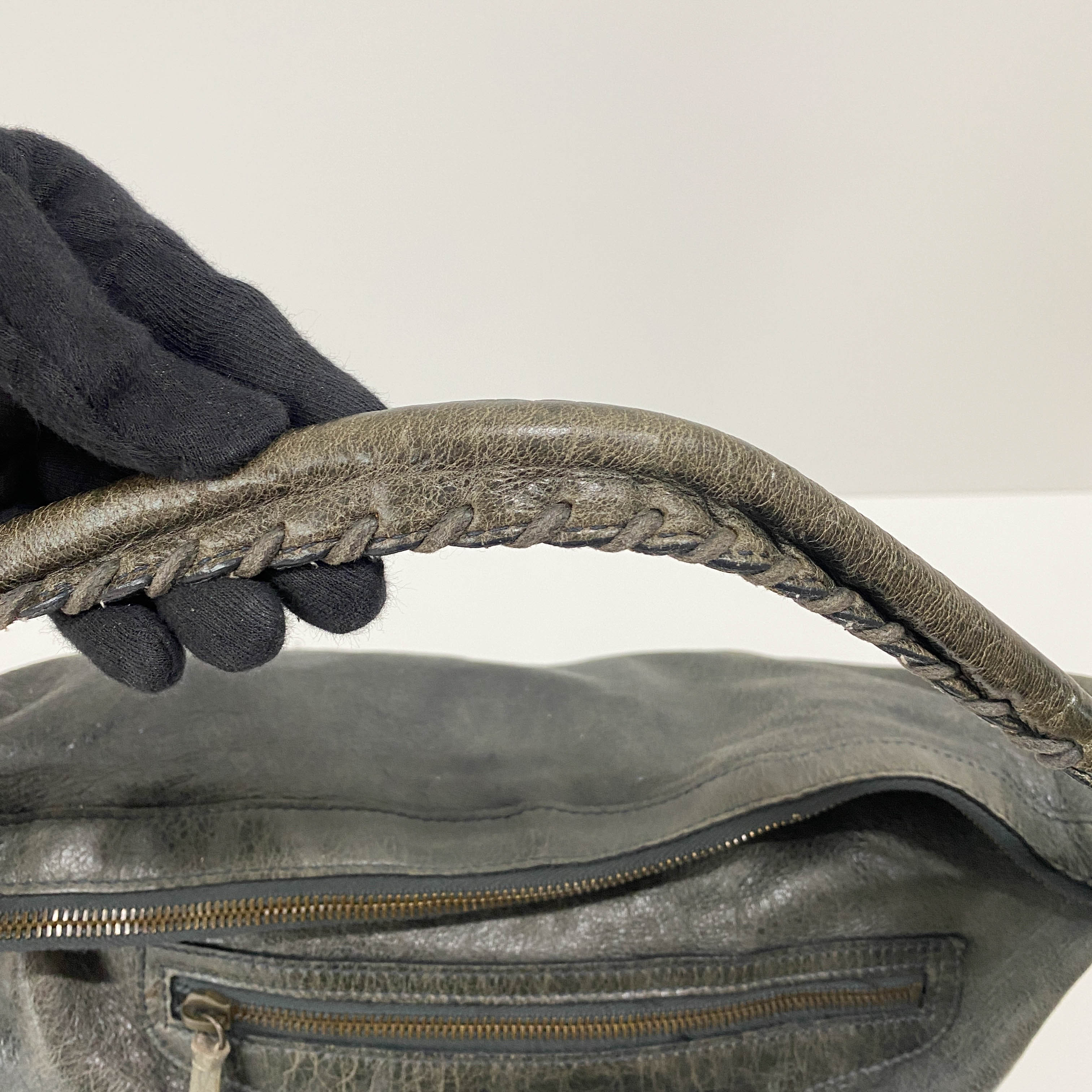 The Day Grey Leather Tote Shoulder Bag