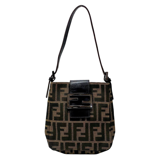 Zucca Brown Canvas Shoulder Bag