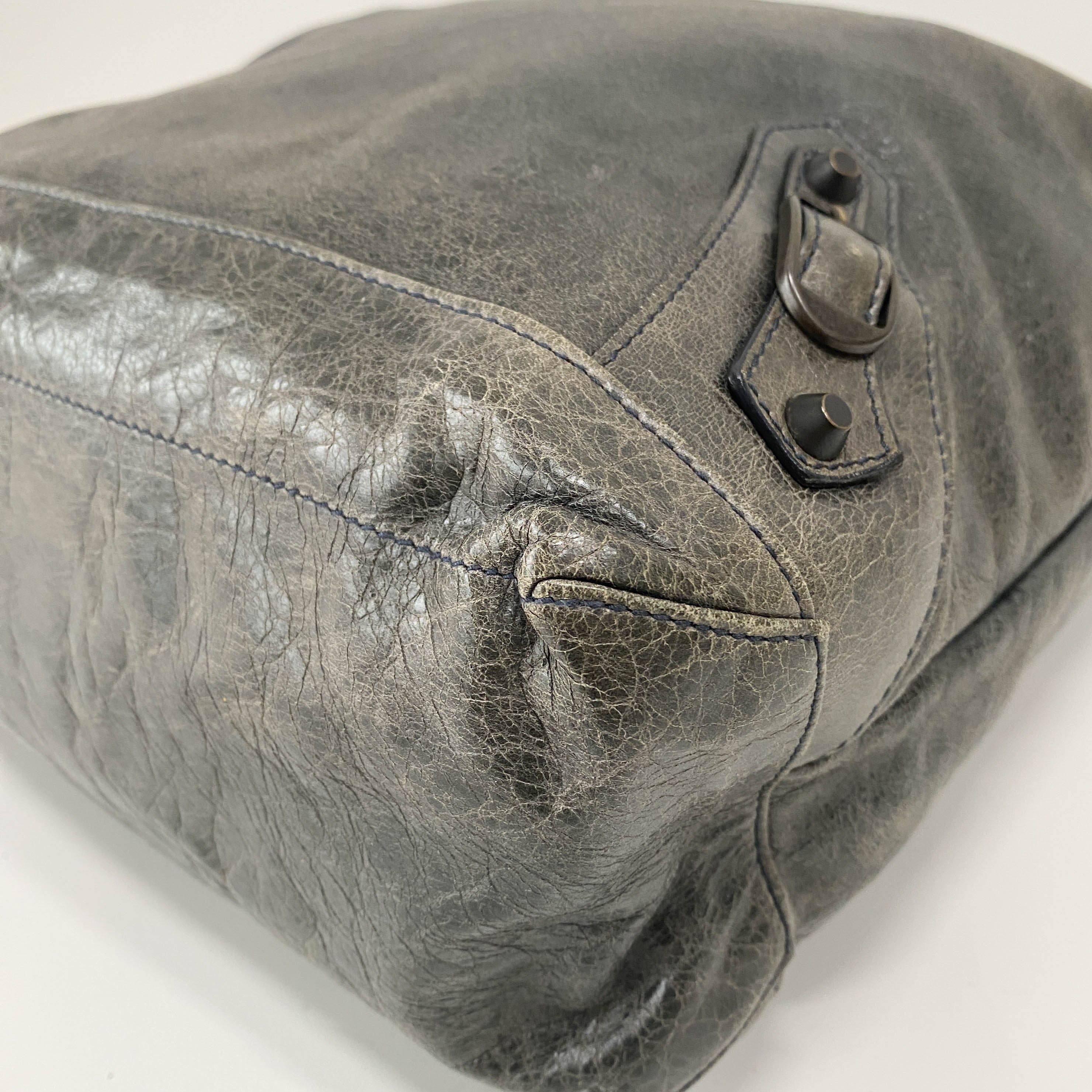 The Day Grey Leather Tote Shoulder Bag