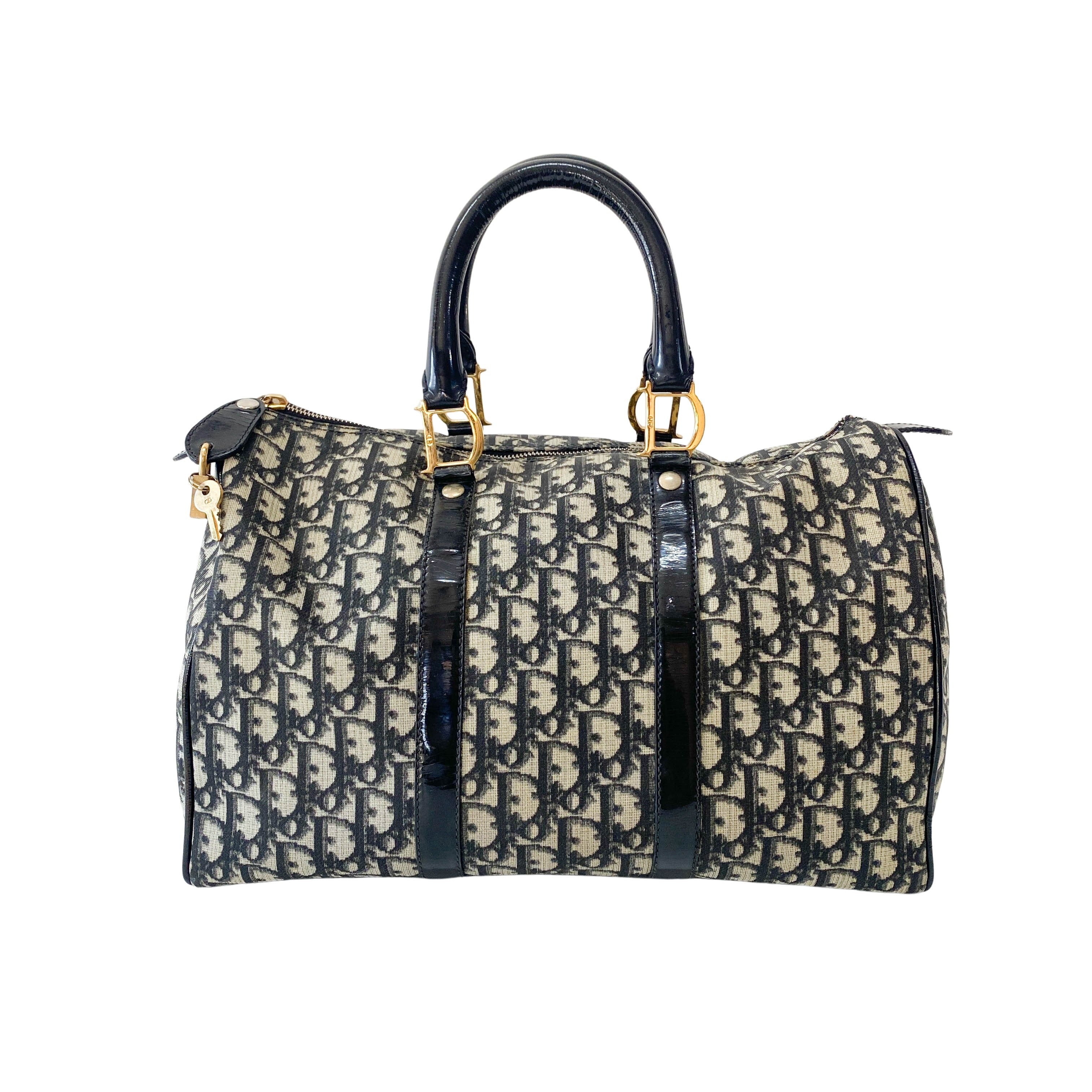 Navy Trotter Mini Boston Bowling Bag
