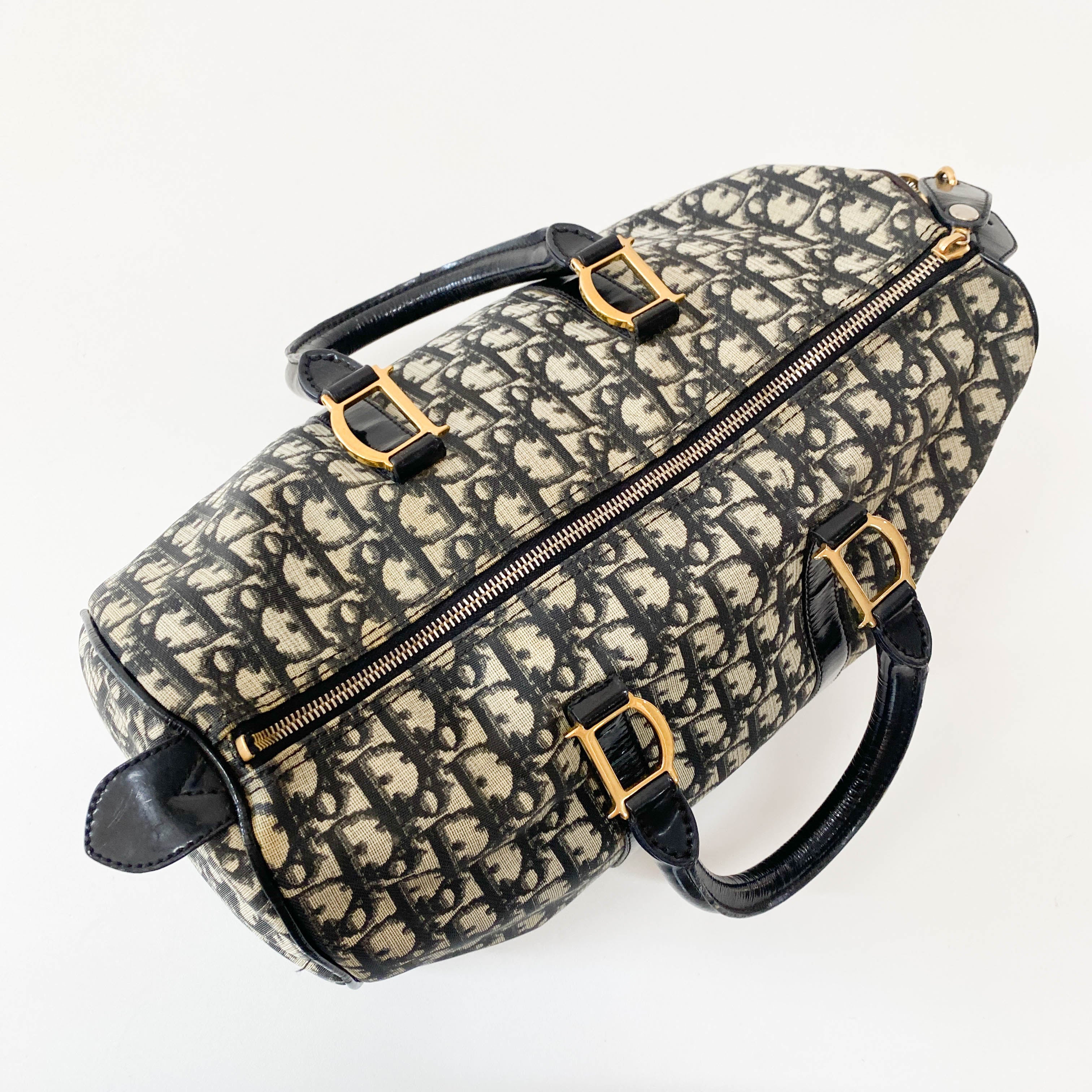 Navy Trotter Mini Boston Bowling Bag