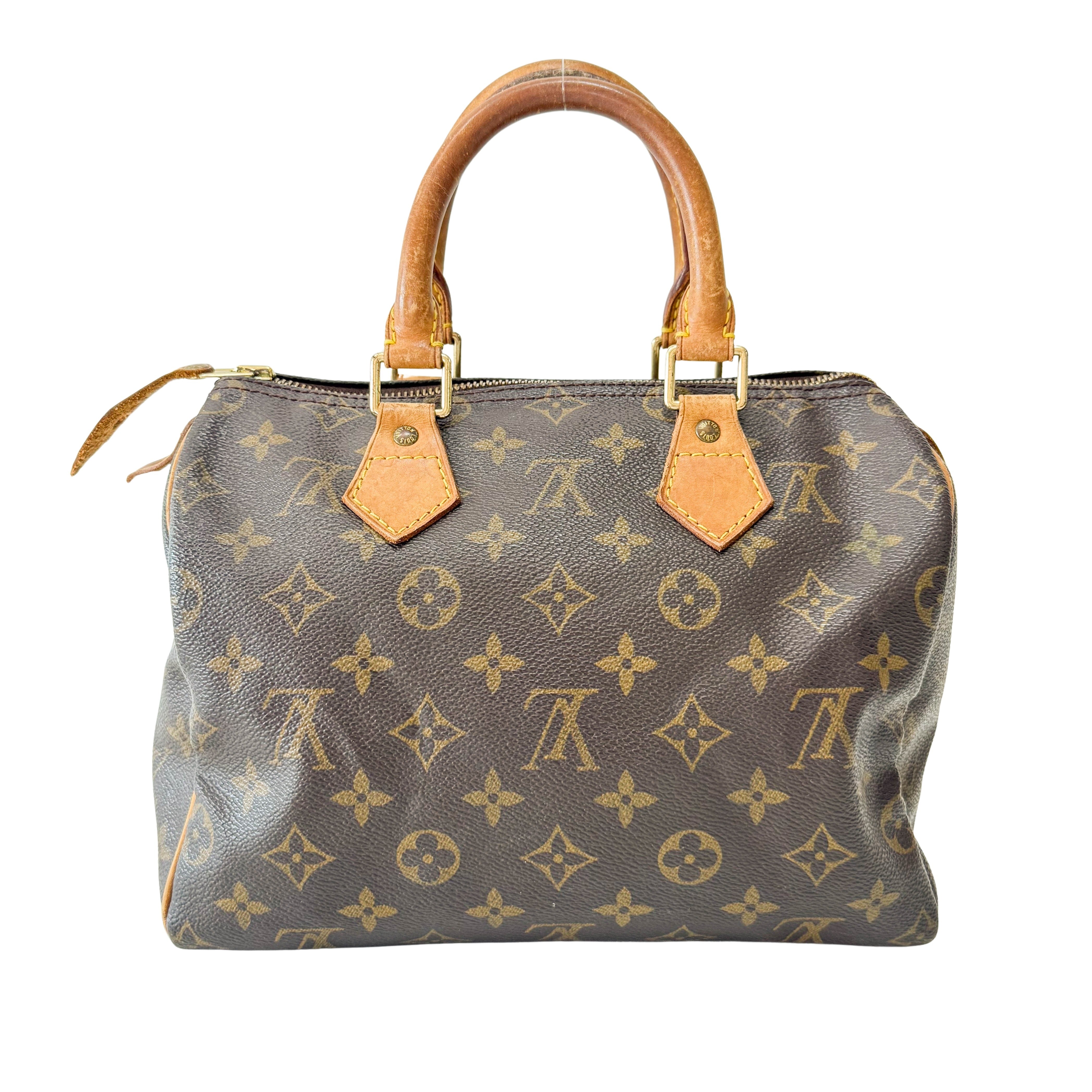 Monogram Speedy 25 Brown Leather Bag