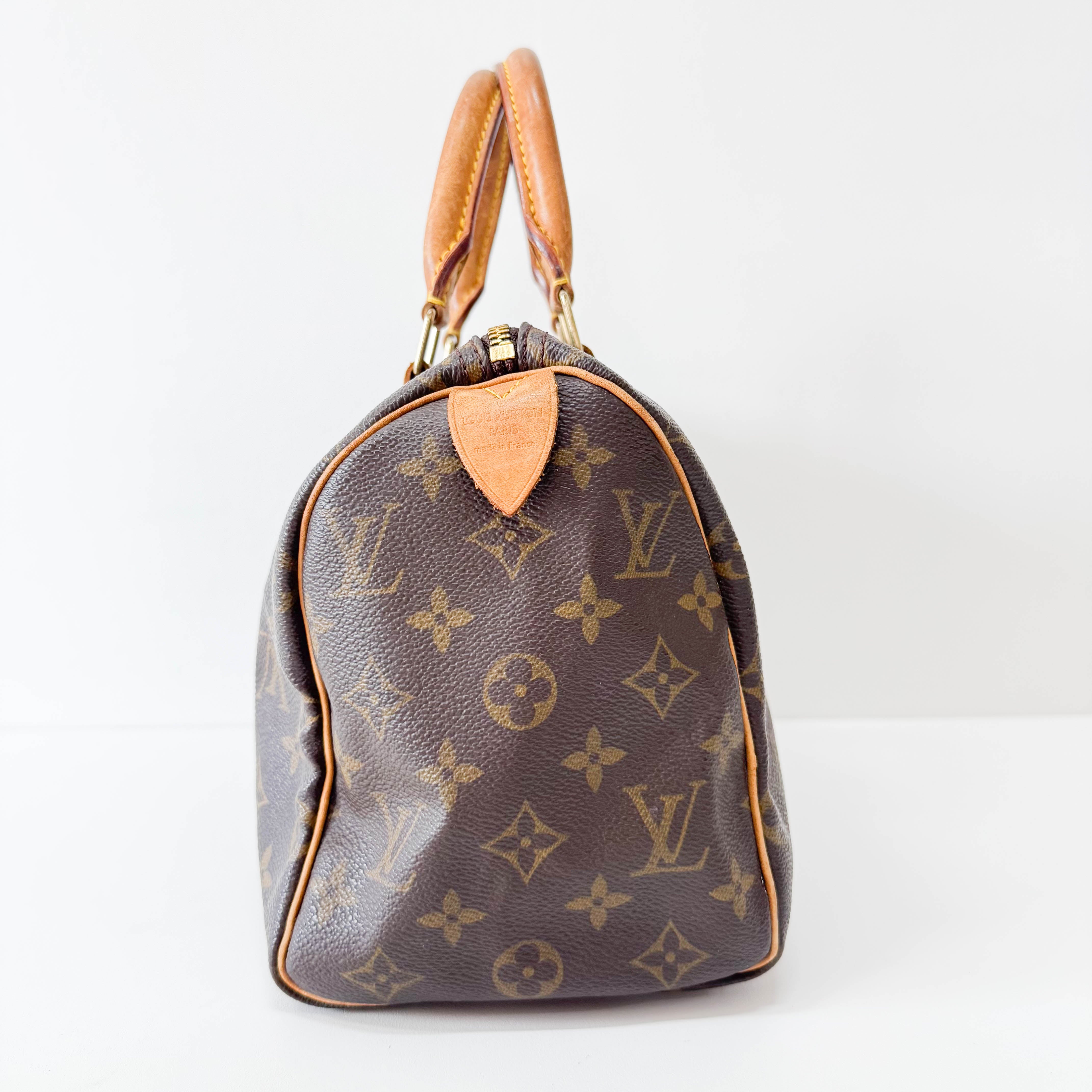 Monogram Speedy 25 Brown Leather Bag