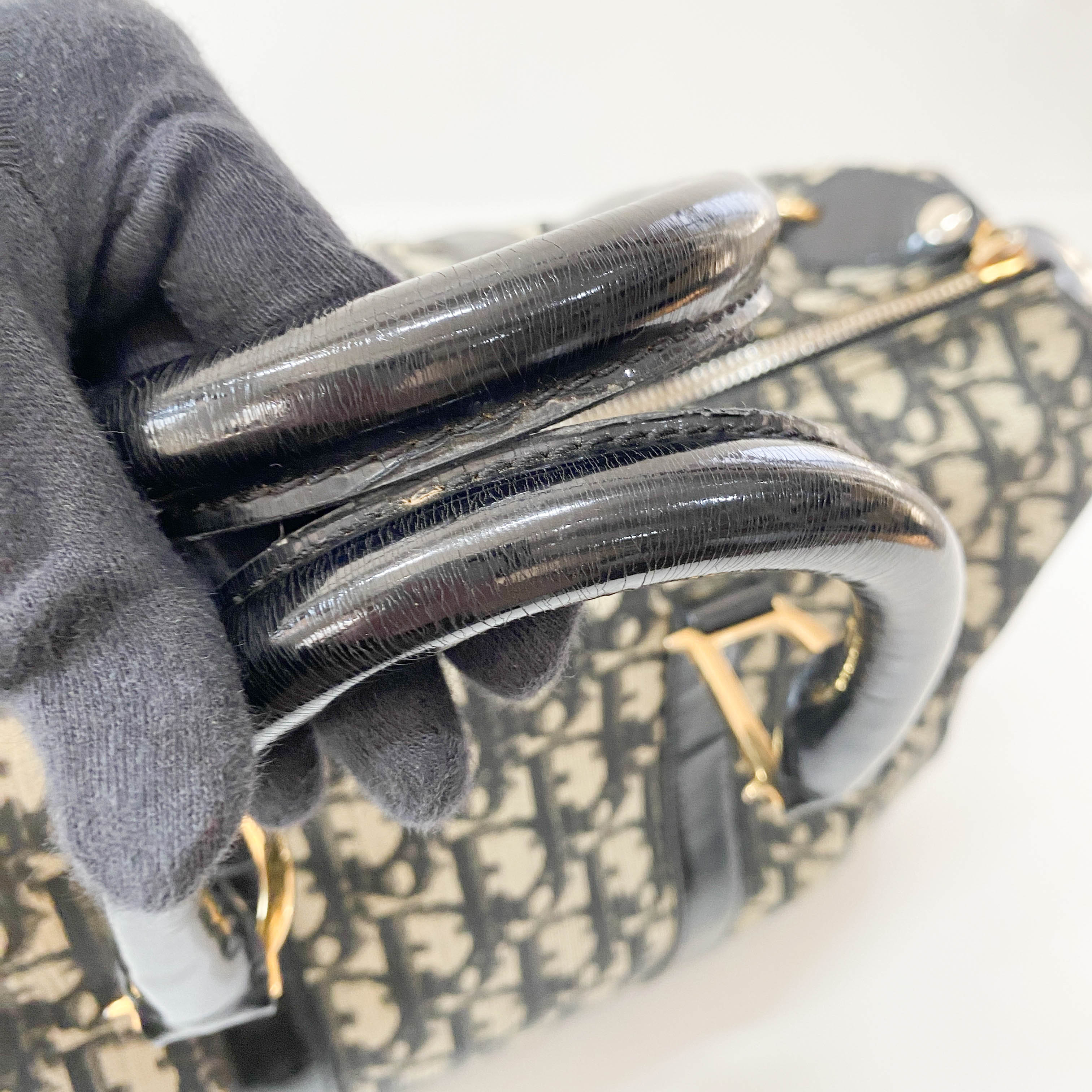 Navy Trotter Mini Boston Bowling Bag