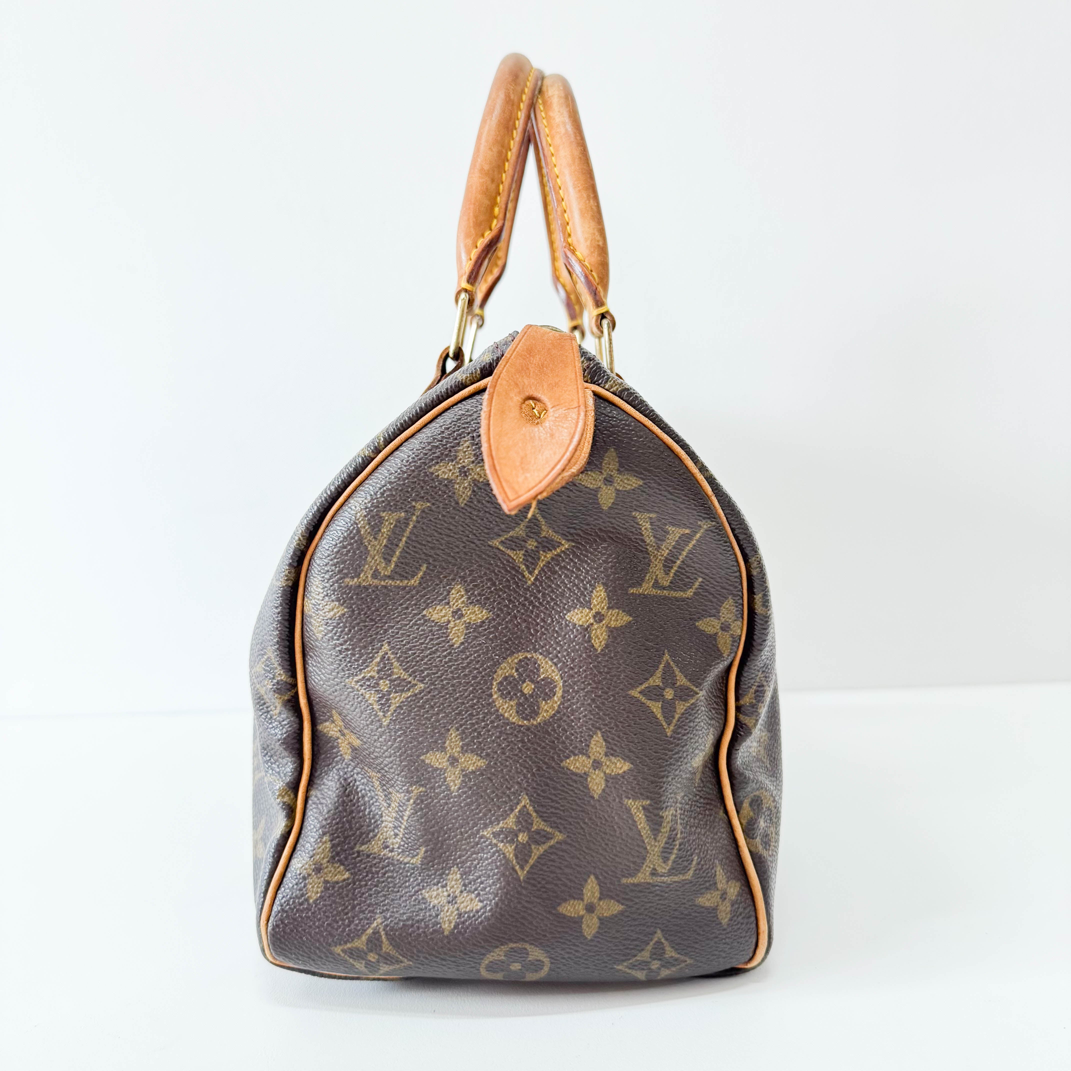 Monogram Speedy 25 Brown Leather Bag