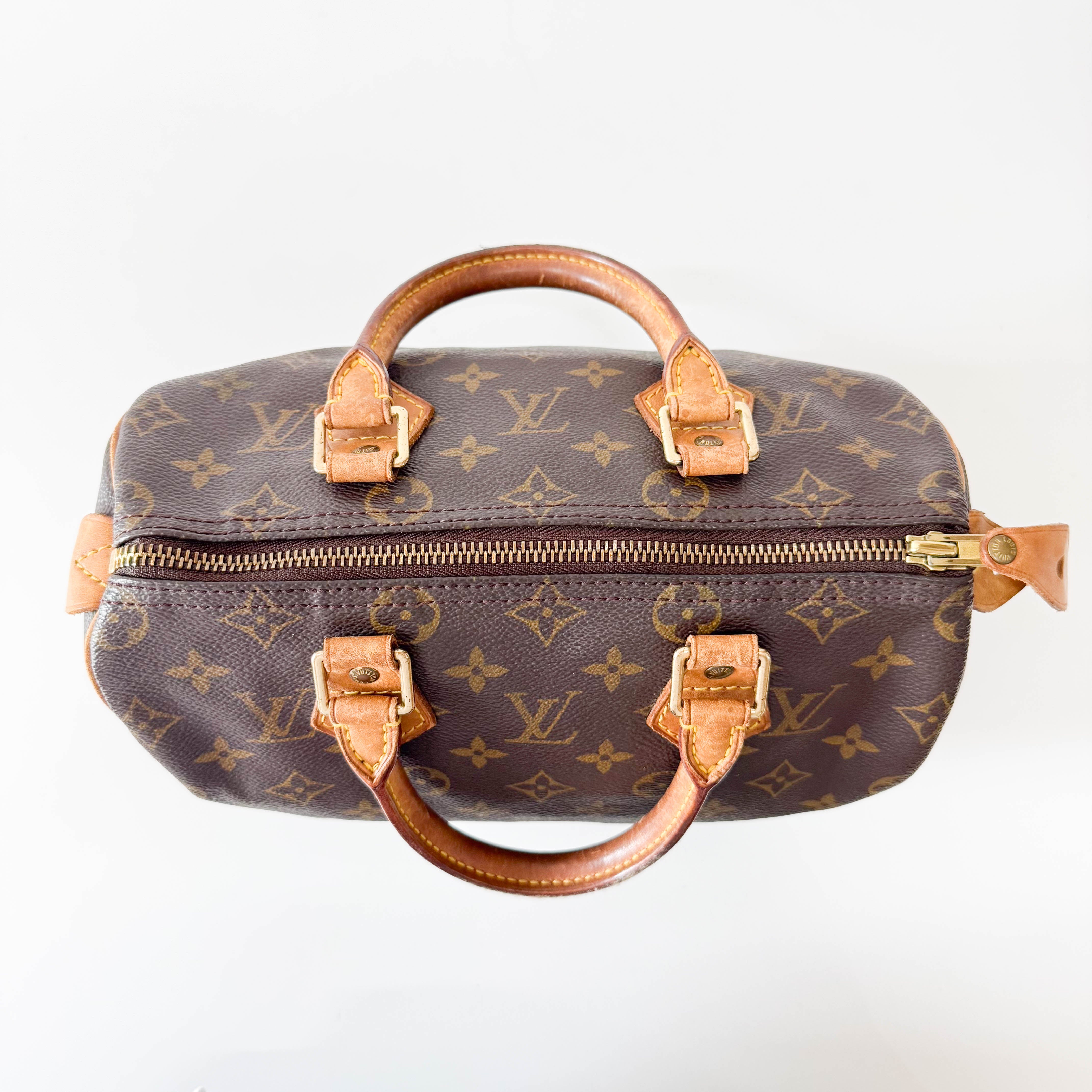 Monogram Speedy 25 Brown Leather Bag