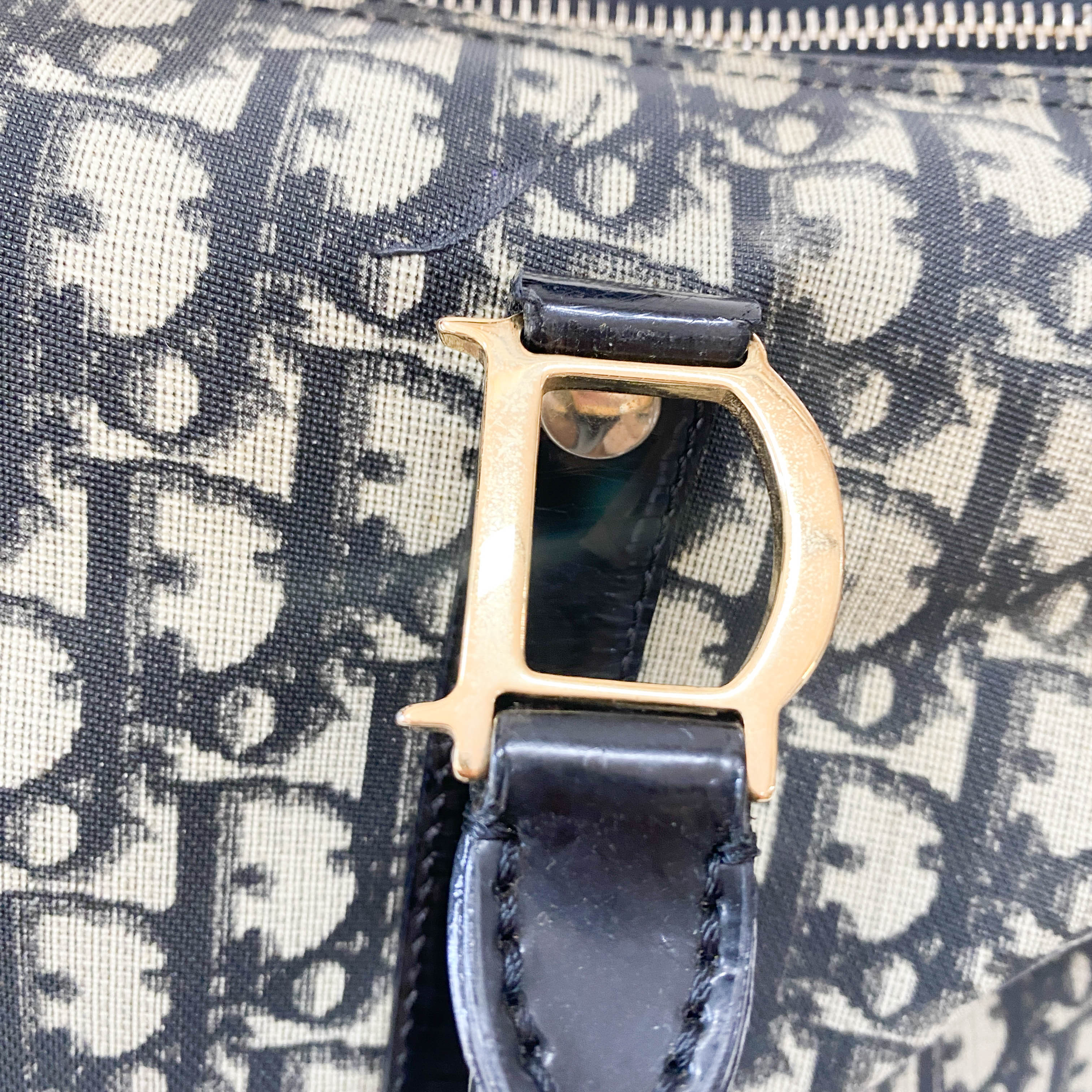 Navy Trotter Mini Boston Bowling Bag