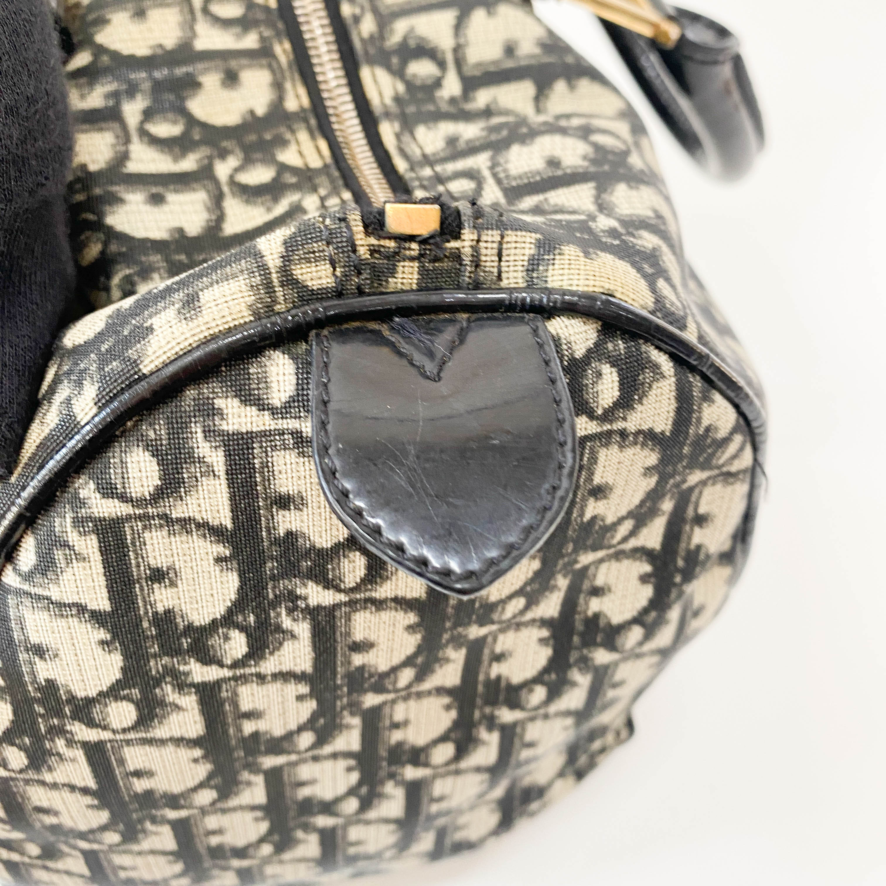 Navy Trotter Mini Boston Bowling Bag