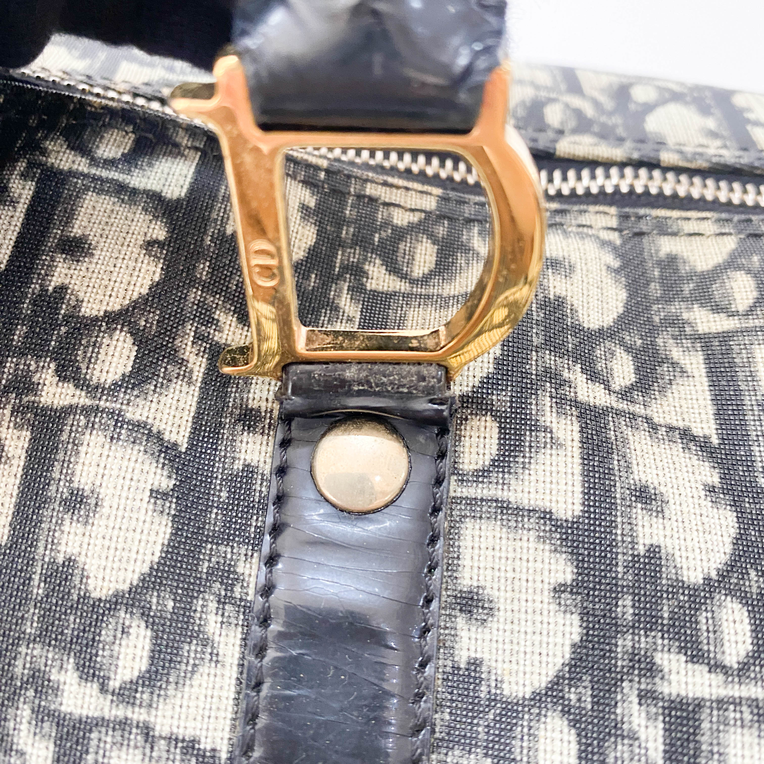 Navy Trotter Mini Boston Bowling Bag