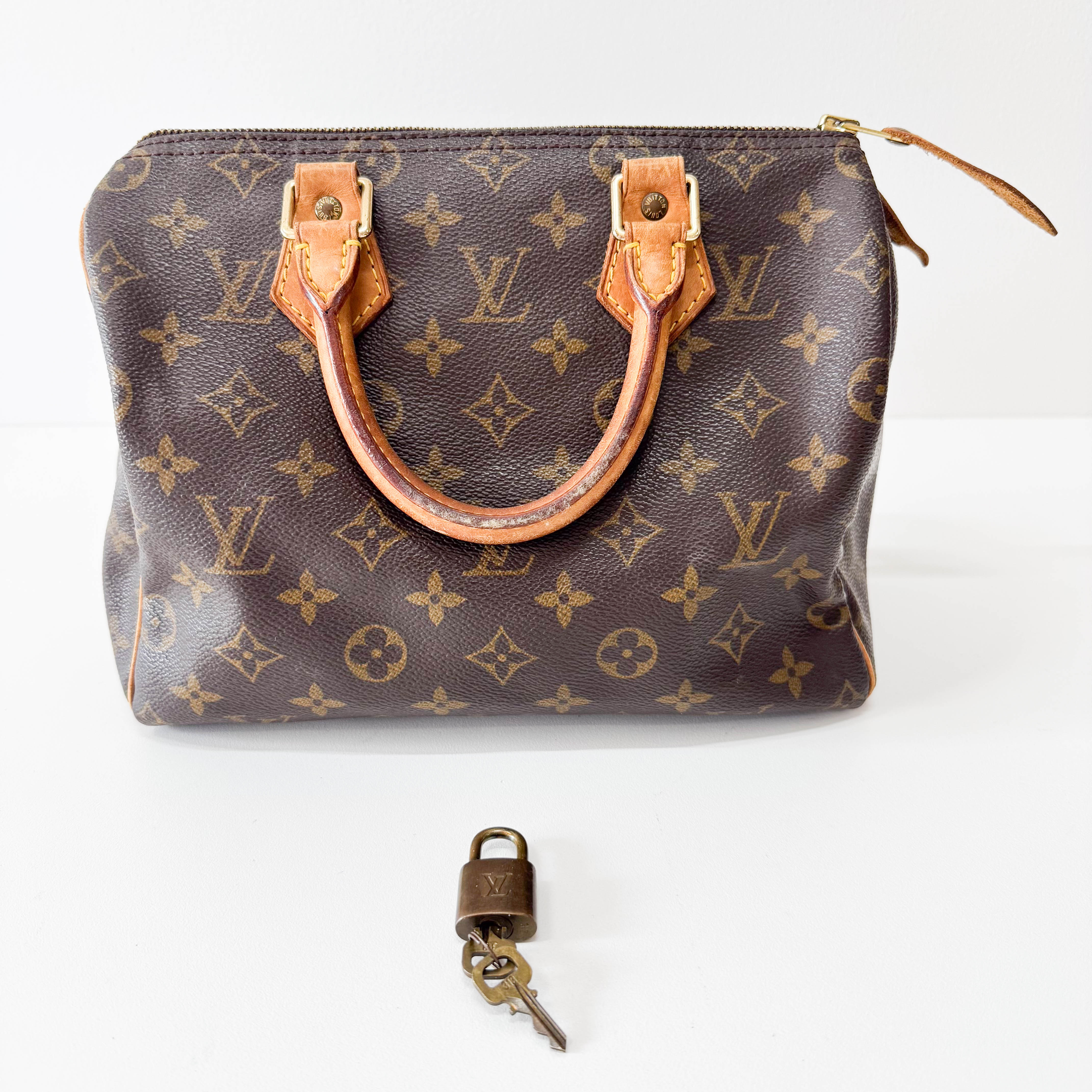Monogram Speedy 25 Brown Leather Bag