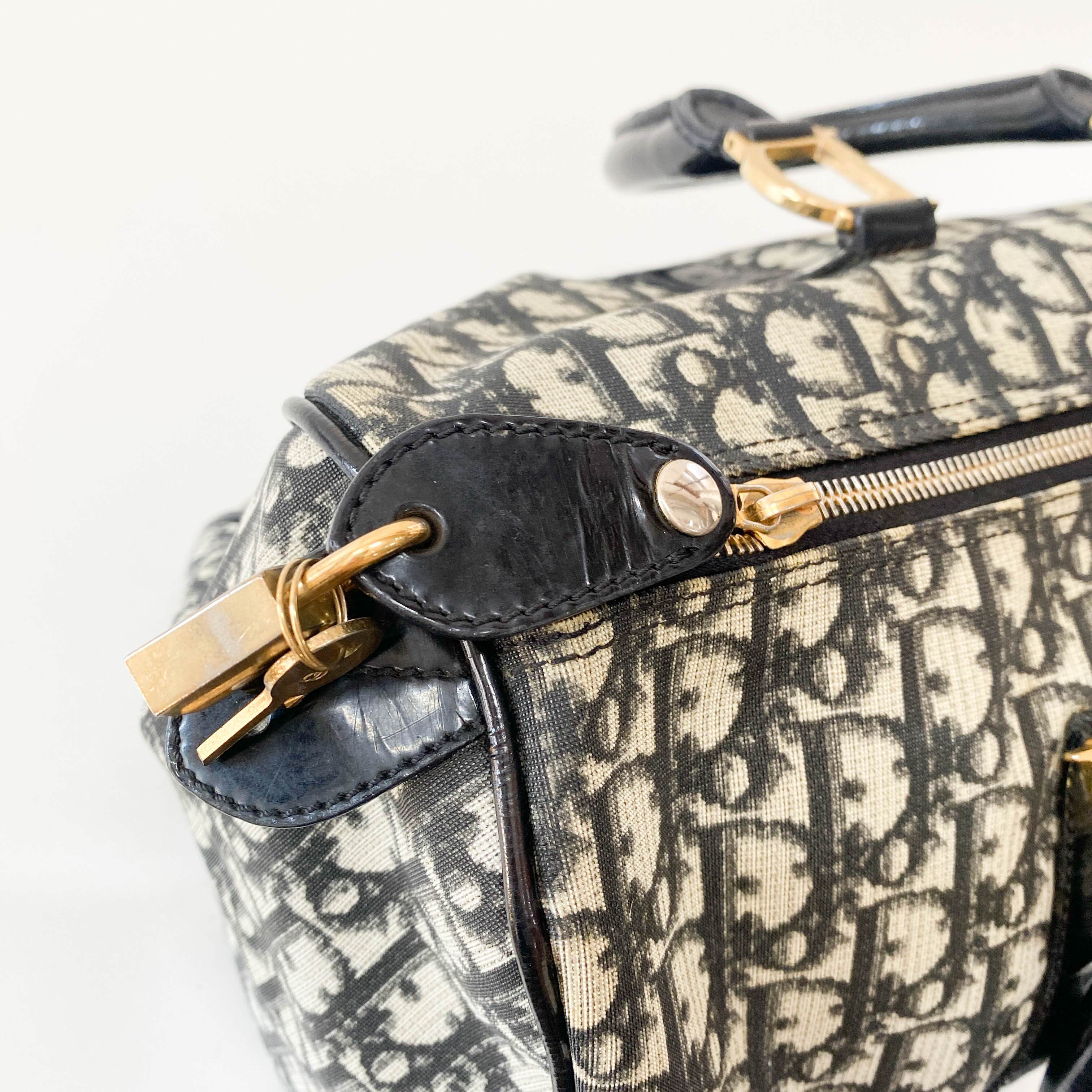 Navy Trotter Mini Boston Bowling Bag