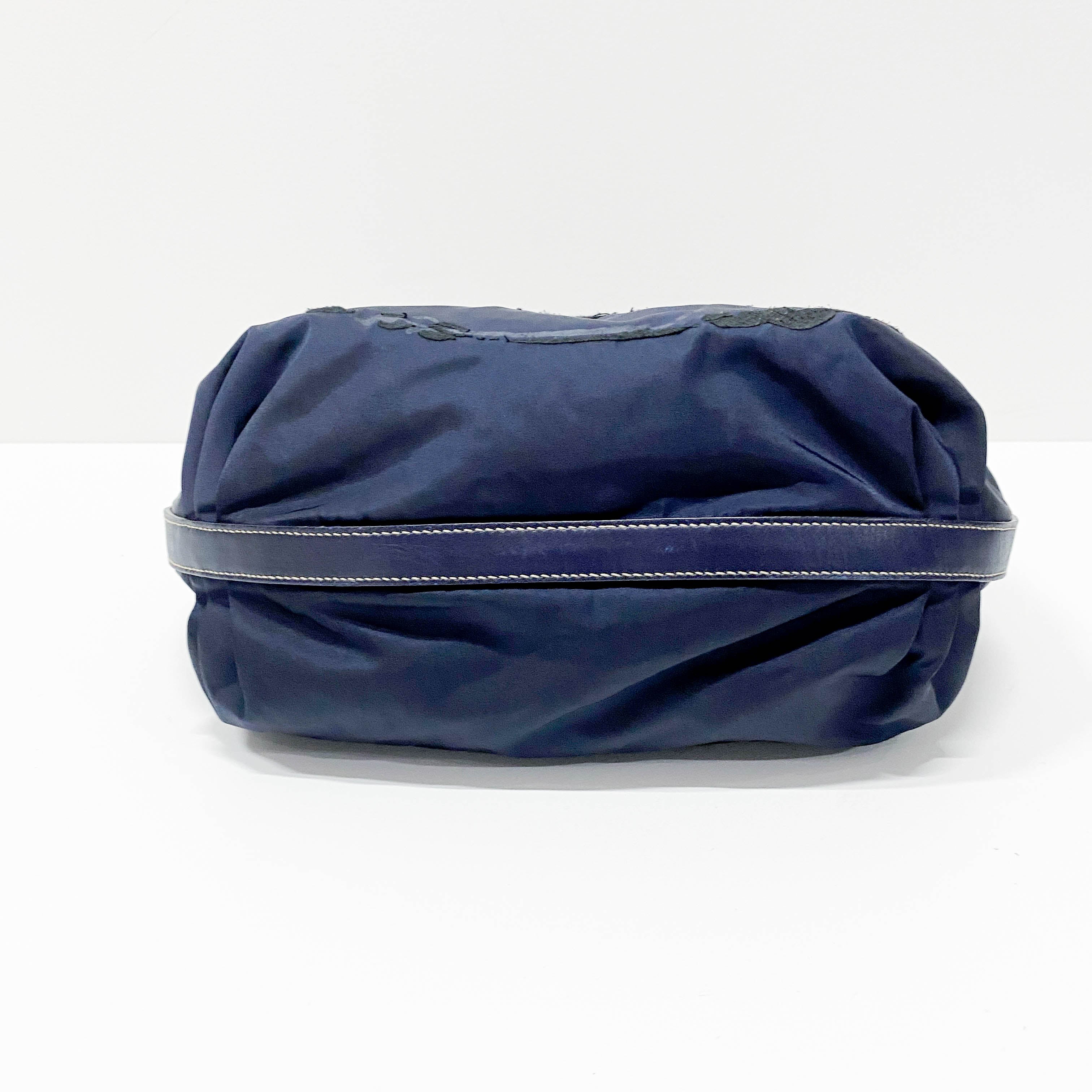 Navy Nylon Shoulder Bag