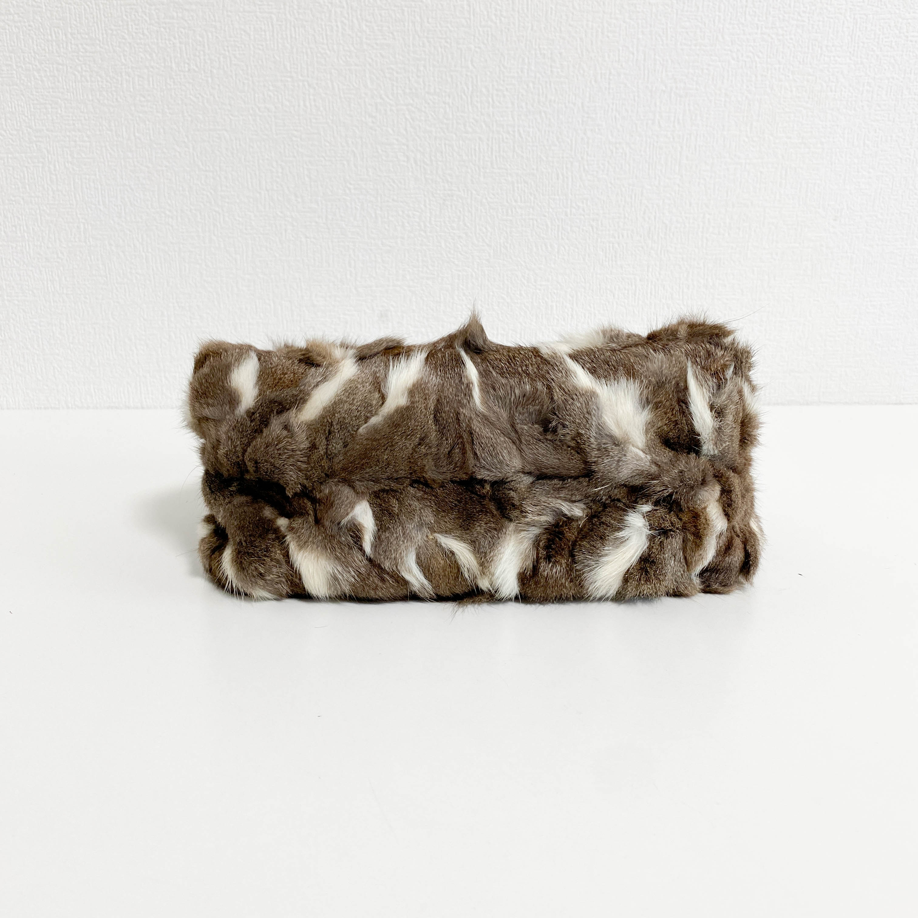 Mini Mamma Baguette Brown Fur Shoulder Bag