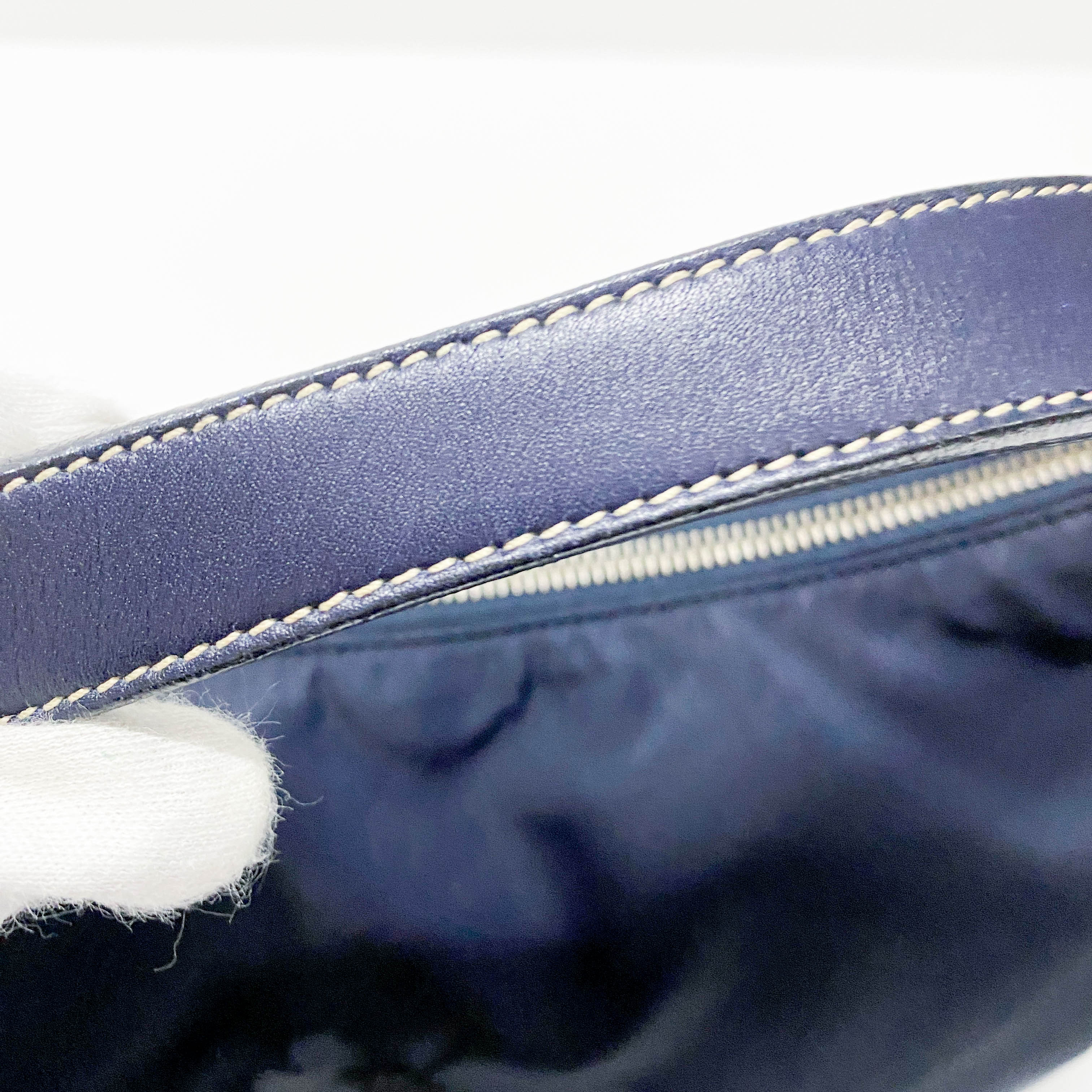 Navy Nylon Shoulder Bag